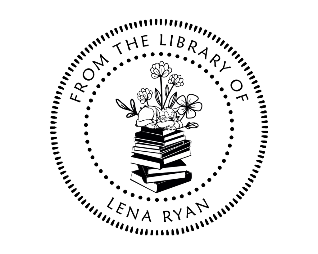 Personalized Book Wooden Handle Stamp - JB-Cat9