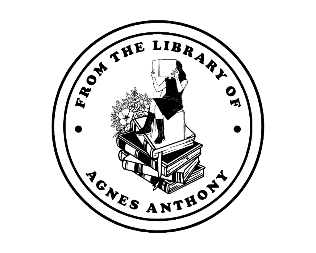 Personalized Book Wooden Handle Stamp - JB-Floral12