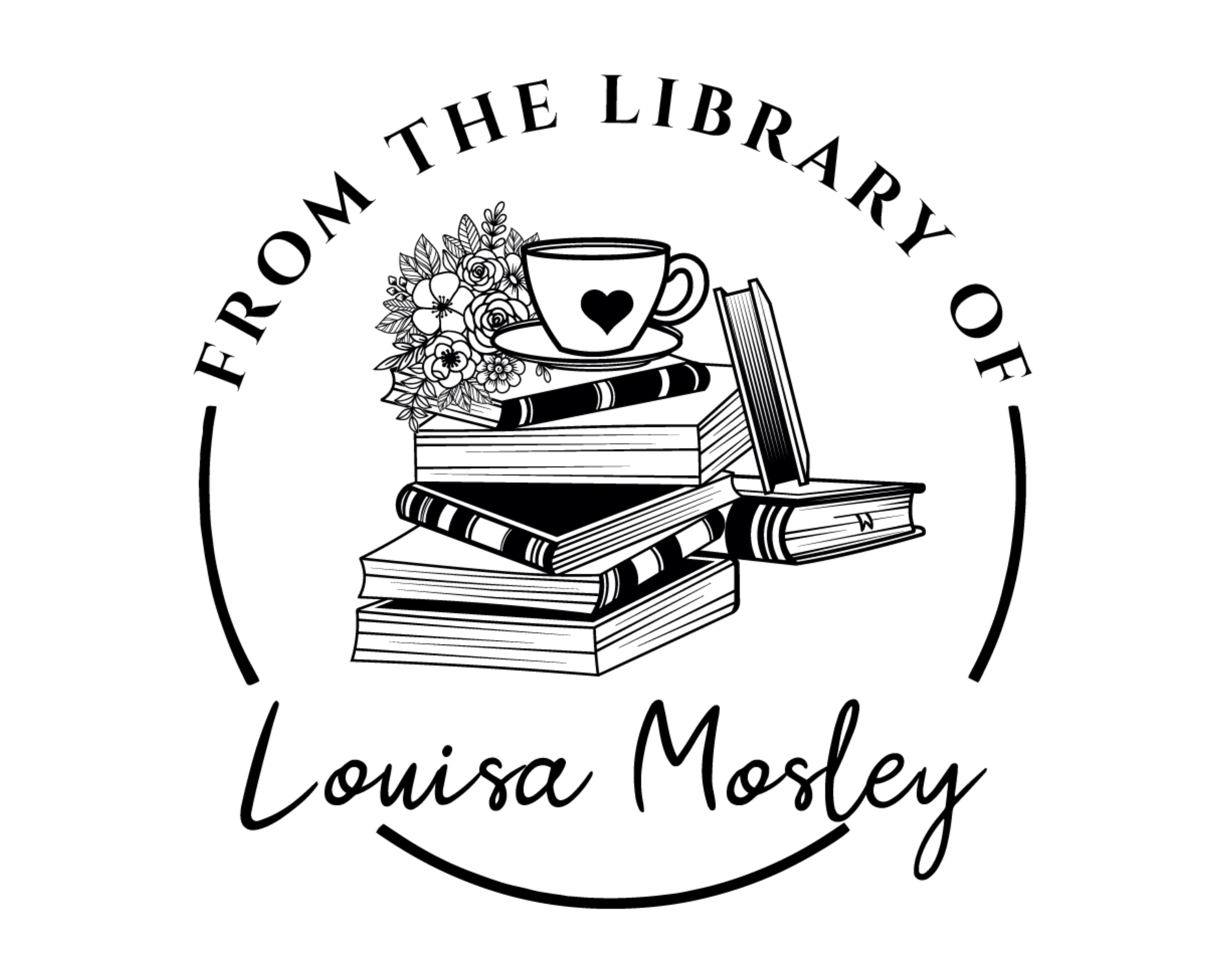 Personalized Book Self Ink Stamp - JB-Floral23