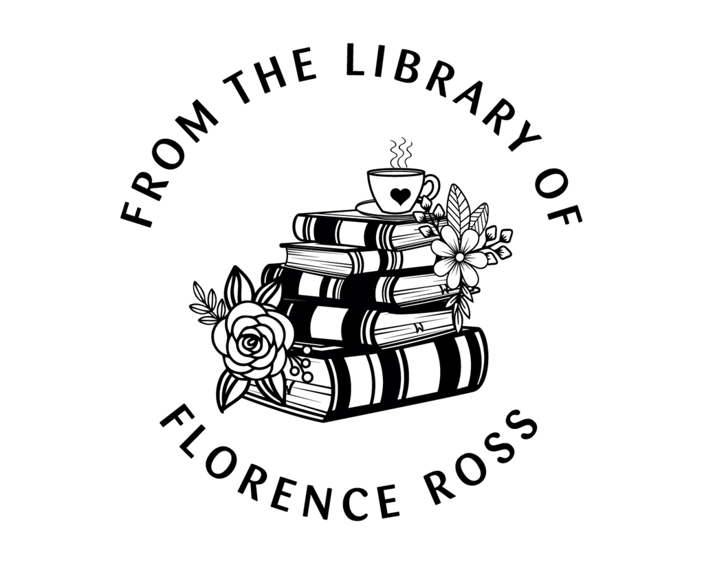 Personalized Book Self Ink Stamp - JB-Floral30