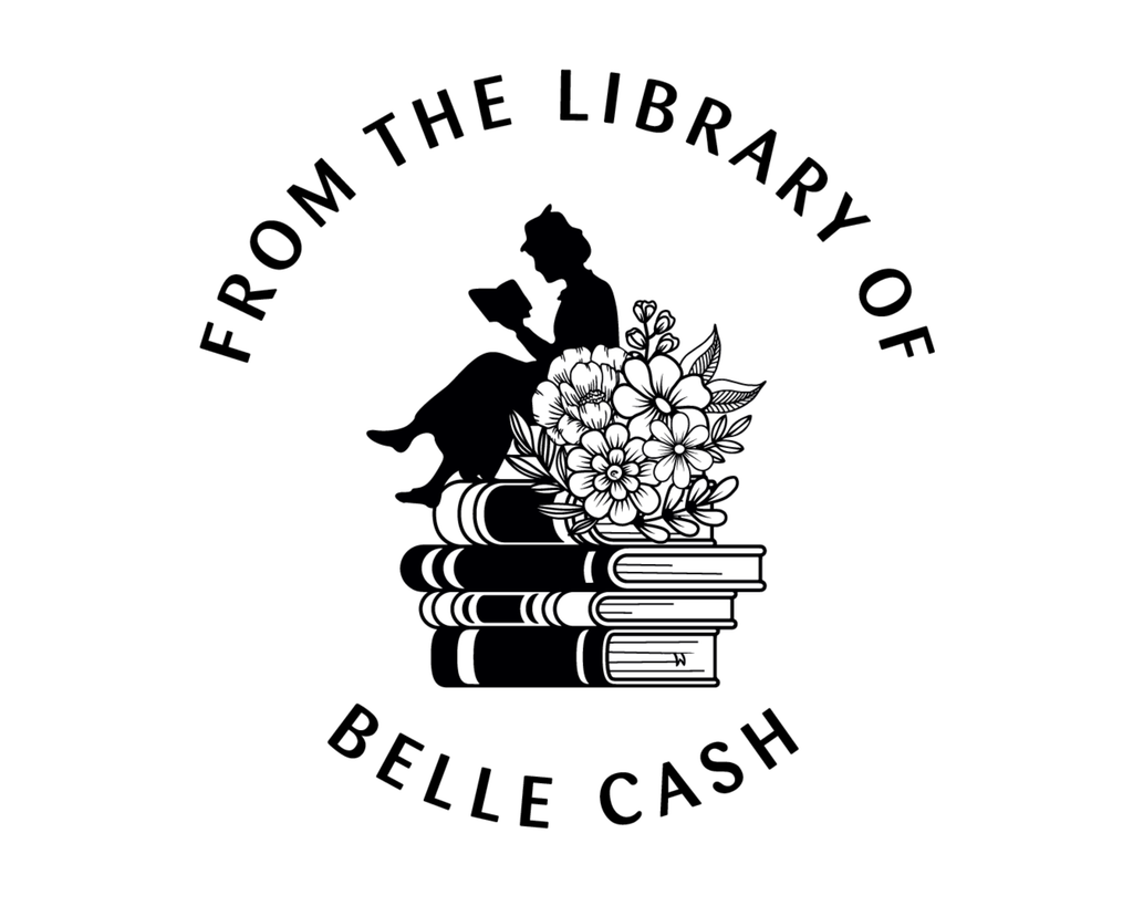 Personalized Book Wooden Handle Stamp - JB-Floral6