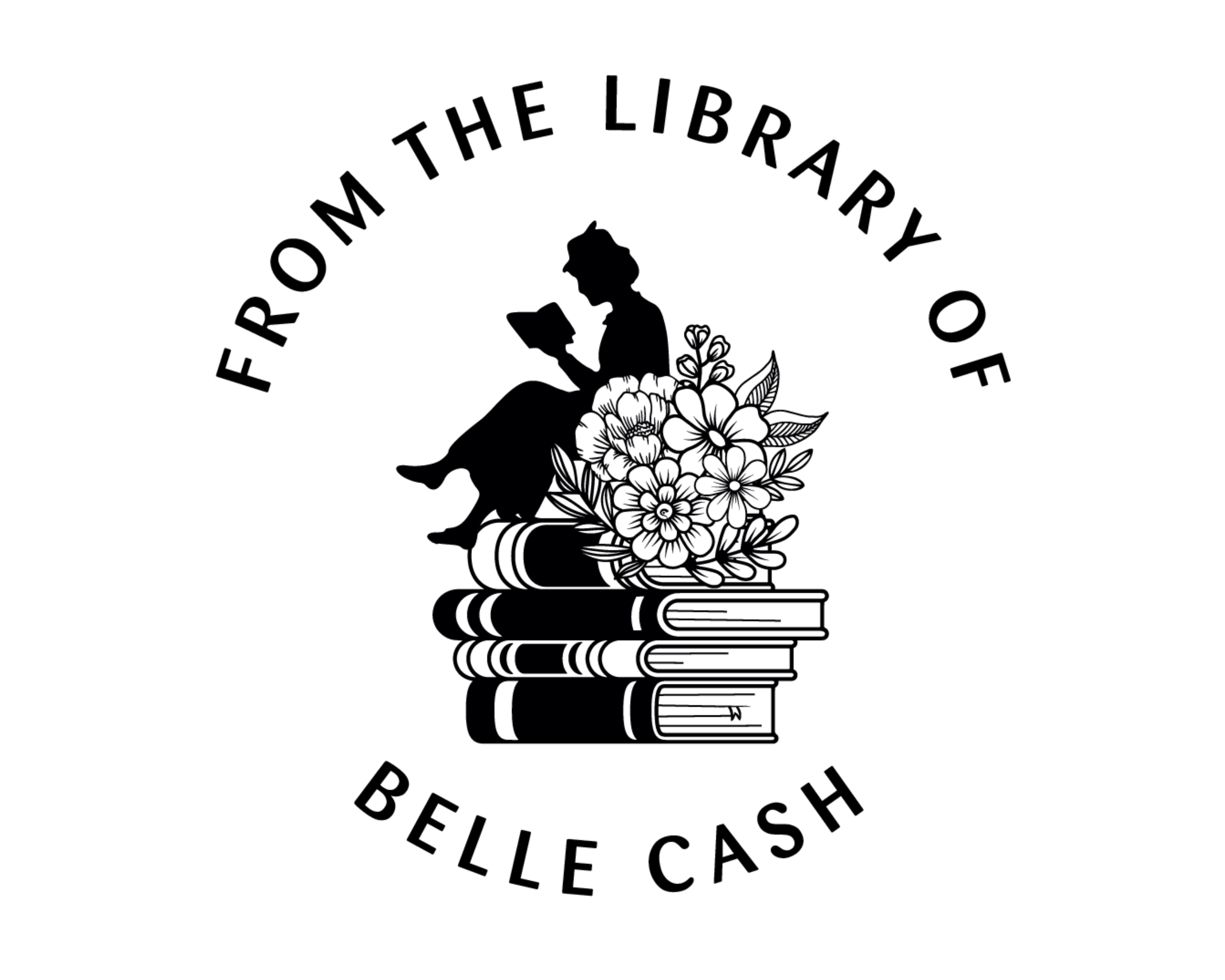 Personalized Book Wooden Handle Stamp - JB-Floral6