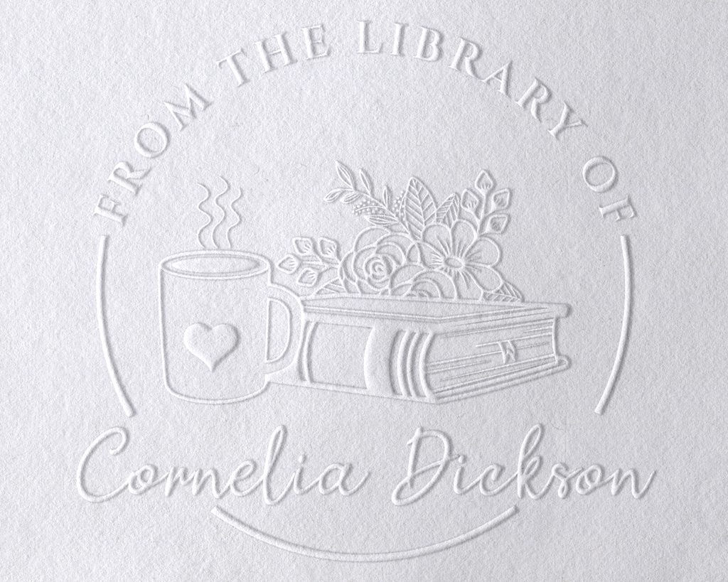JB-Floral7 Personalized Book Embosser