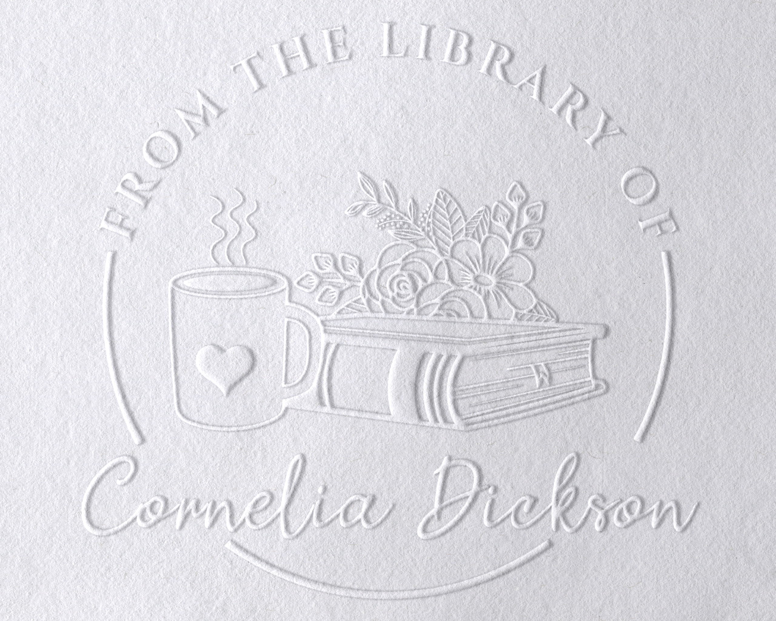 JB-Floral7 Personalized Book Embosser