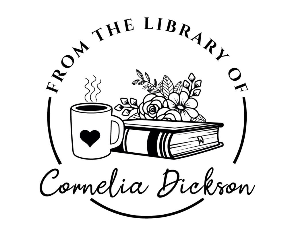 Personalized Book Wooden Handle Stamp - JB-Floral7