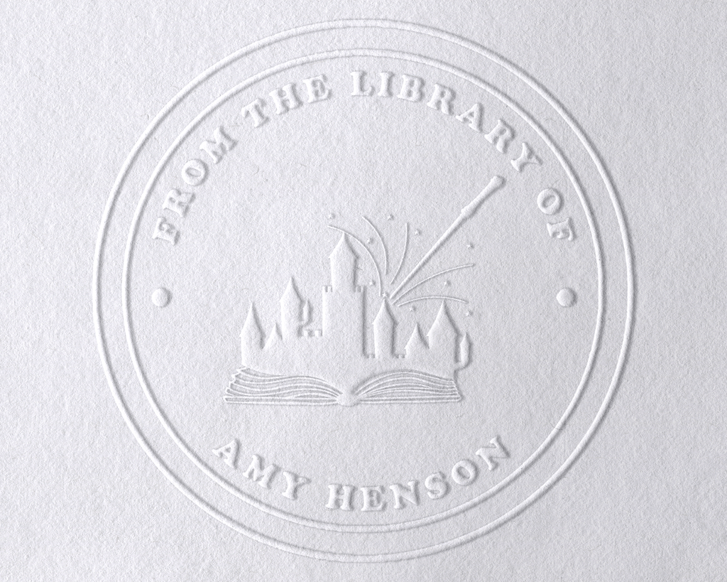 Floral Book Personalized Book Embosser - JB-Mystical2