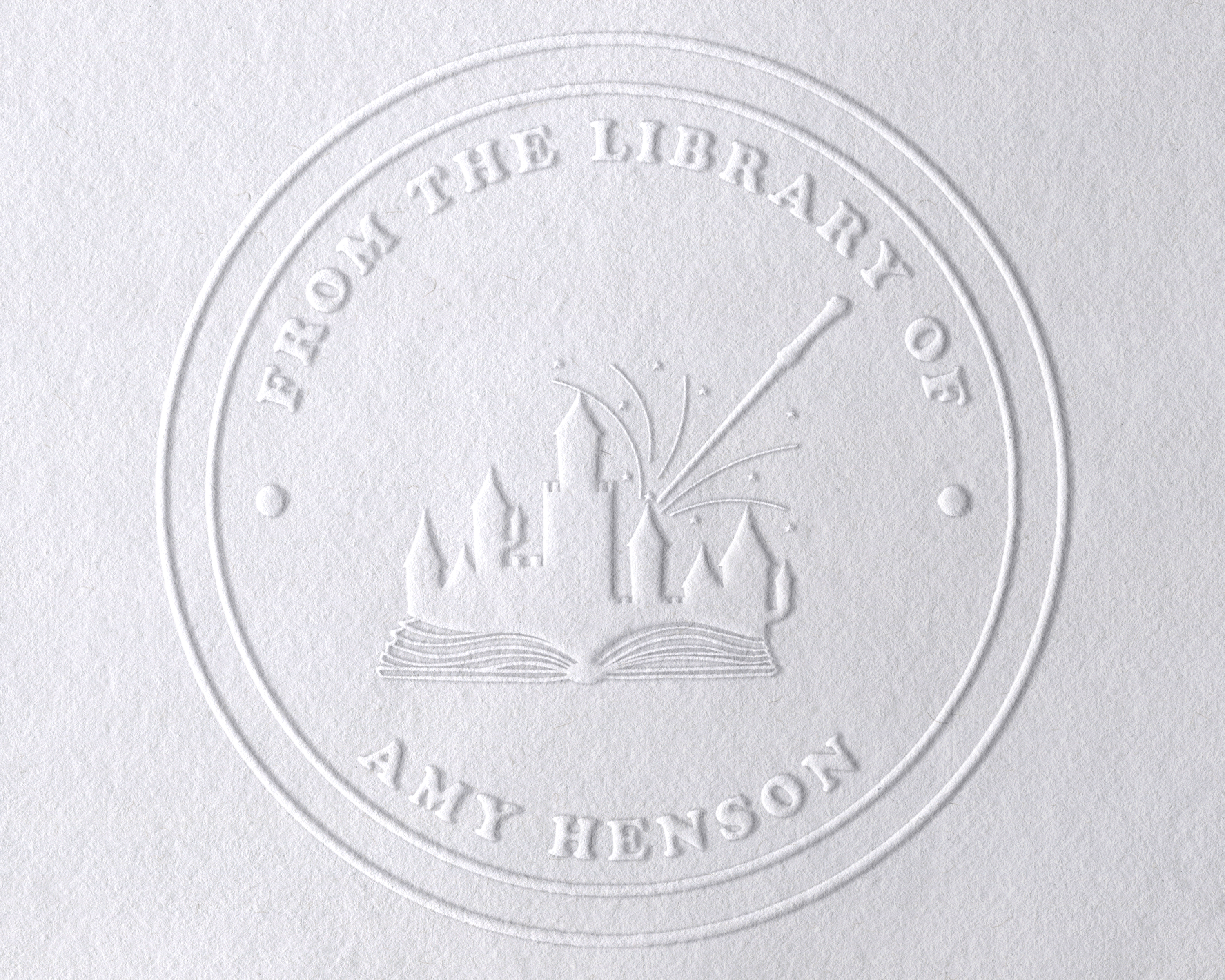 Floral Book Personalized Book Embosser - JB-Mystical2