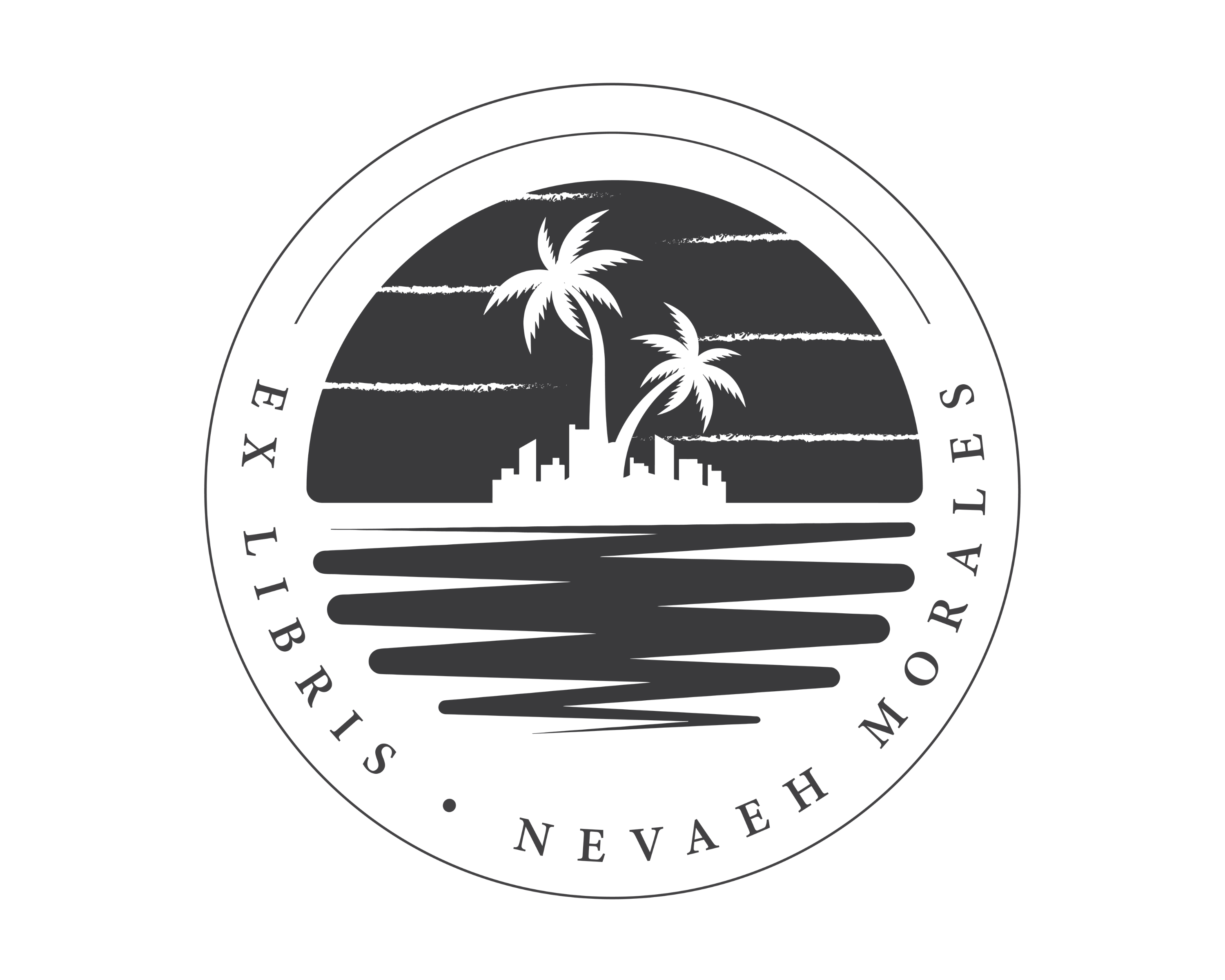 Personalized Book Self Ink Stamp - JL-BEACH10