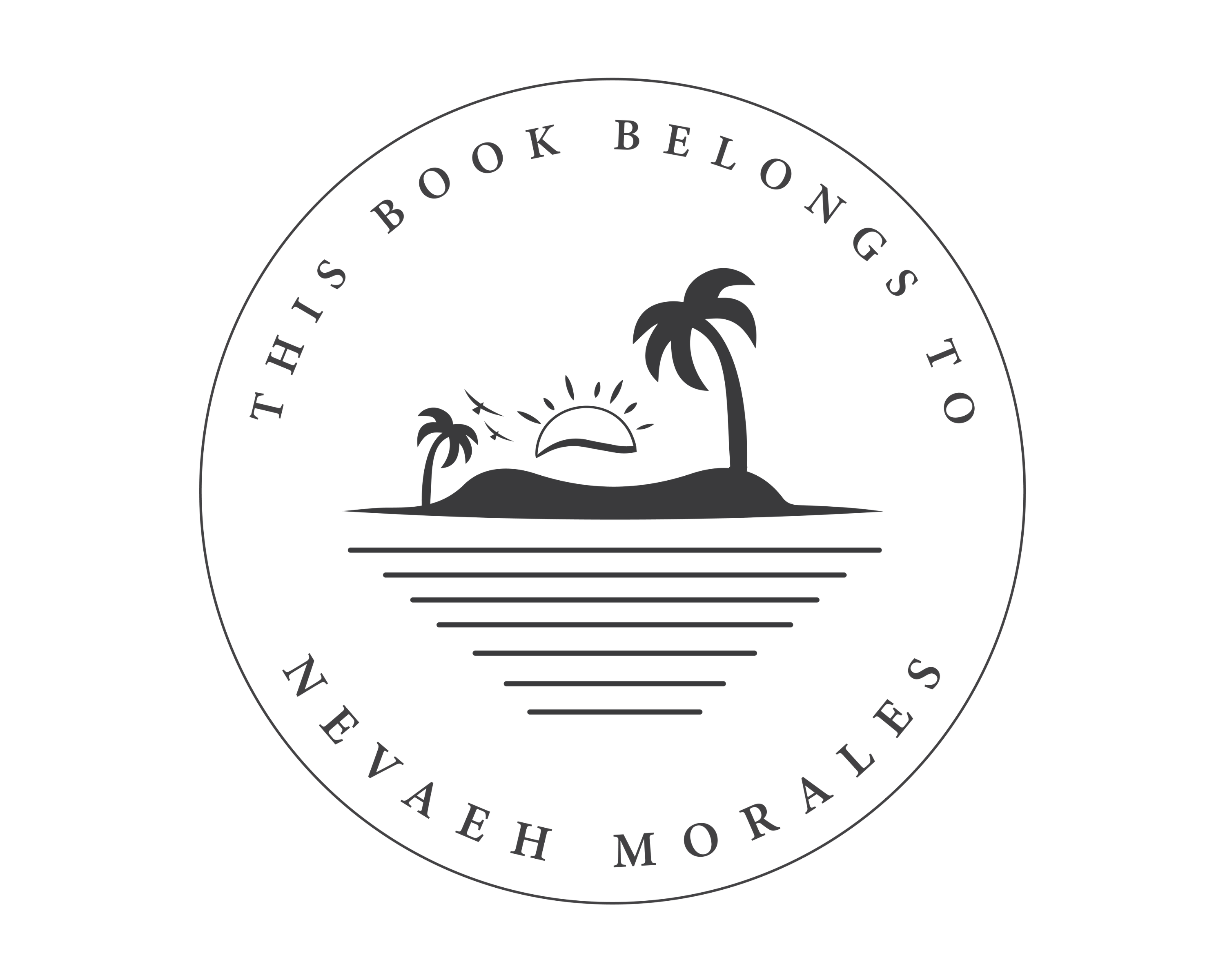 Personalized Book Self Ink Stamp - JL-BEACH11