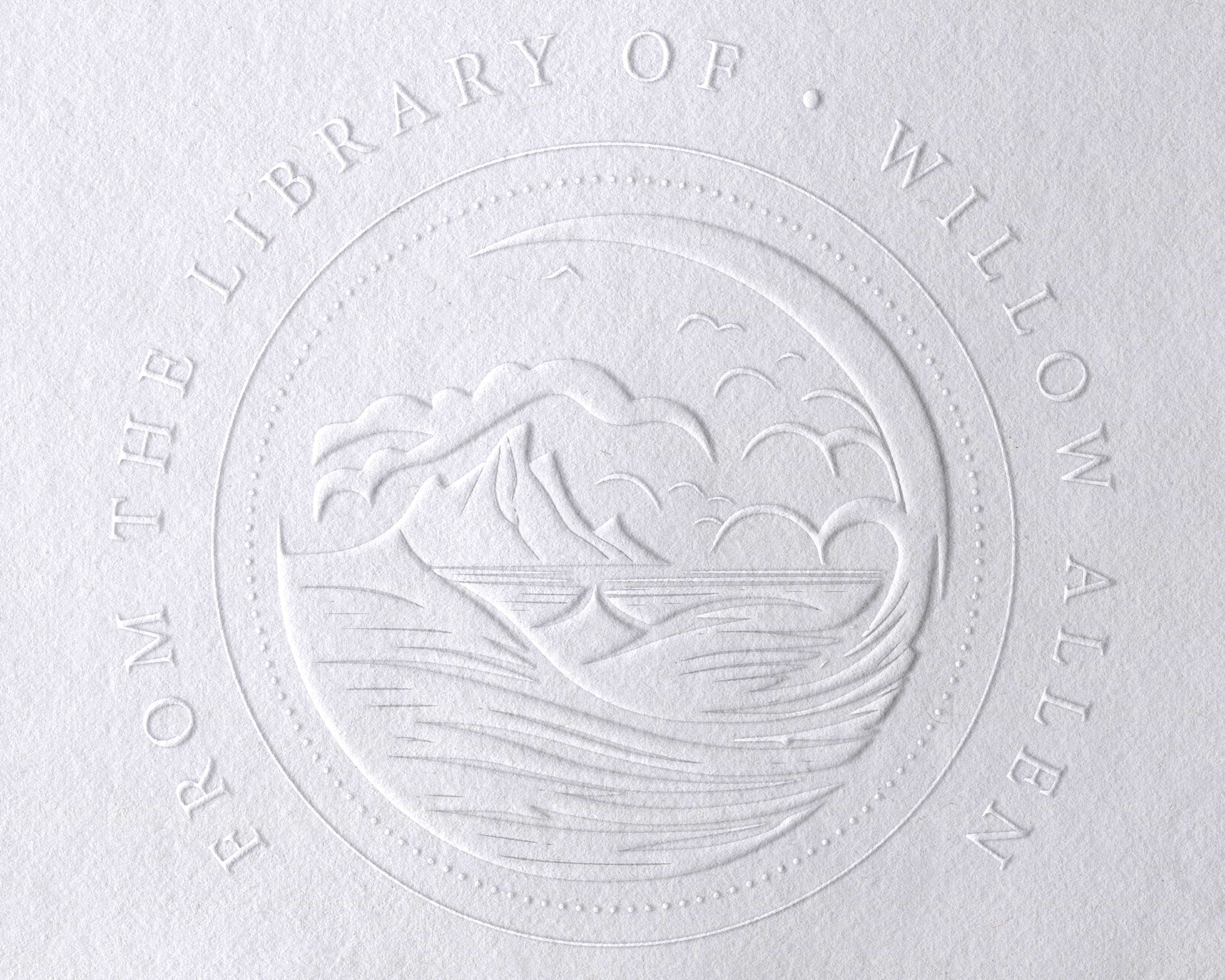 Beach Personalized Book Embosser - JL-BEACH12