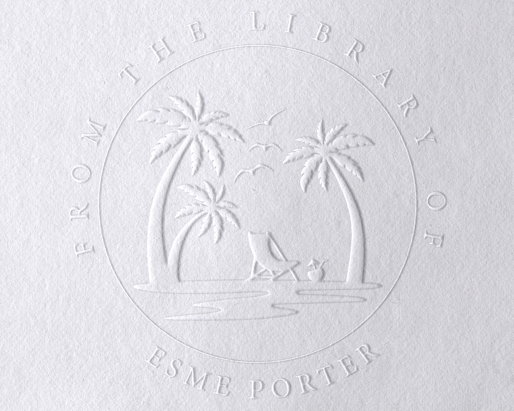 Beach Personalized Book Embosser - JL-BEACH15