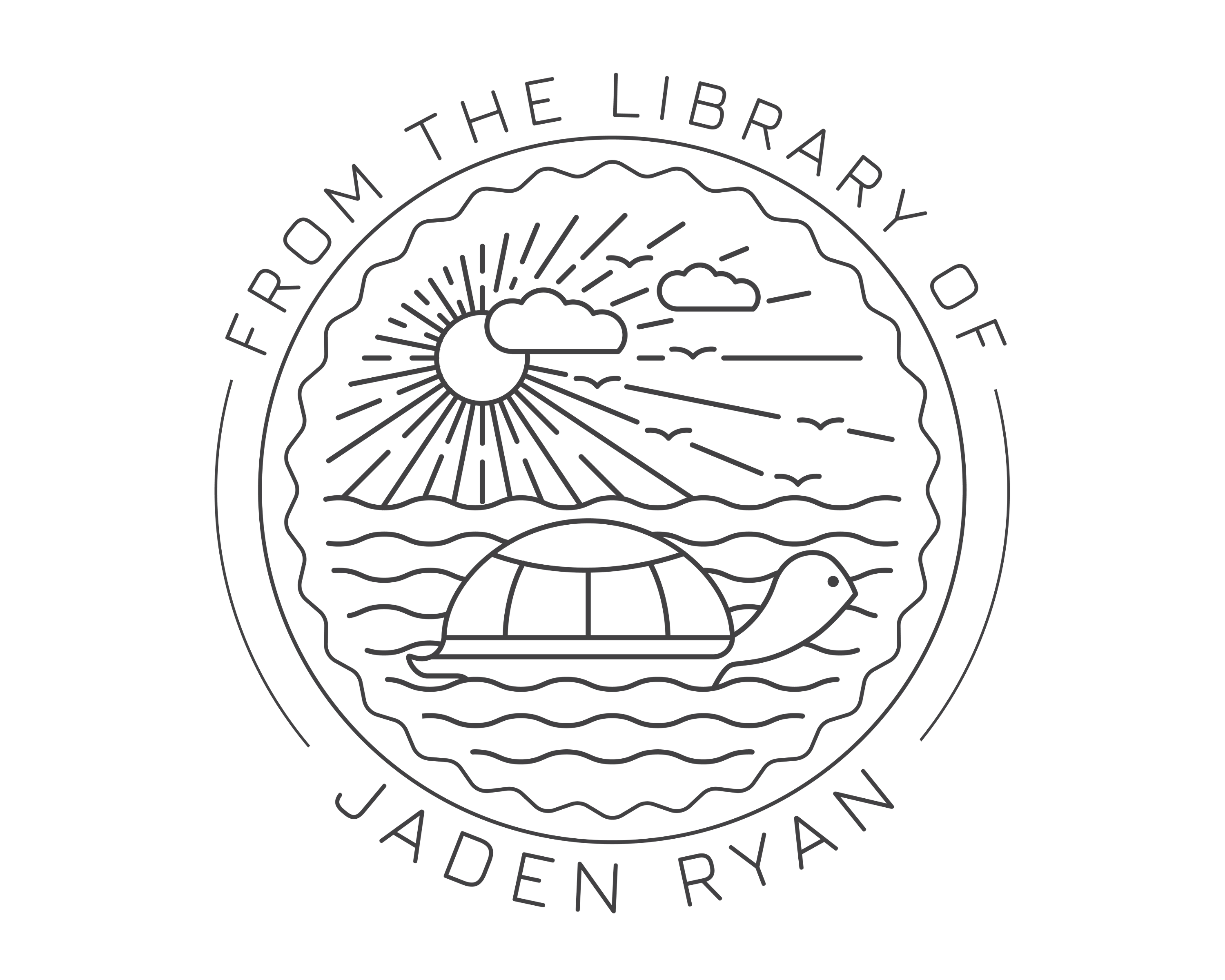 Personalized Book Wooden Handle Stamp - JL-BEACH2