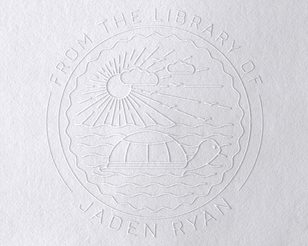 Beach Personalized Book Embosser - JL-BEACH2