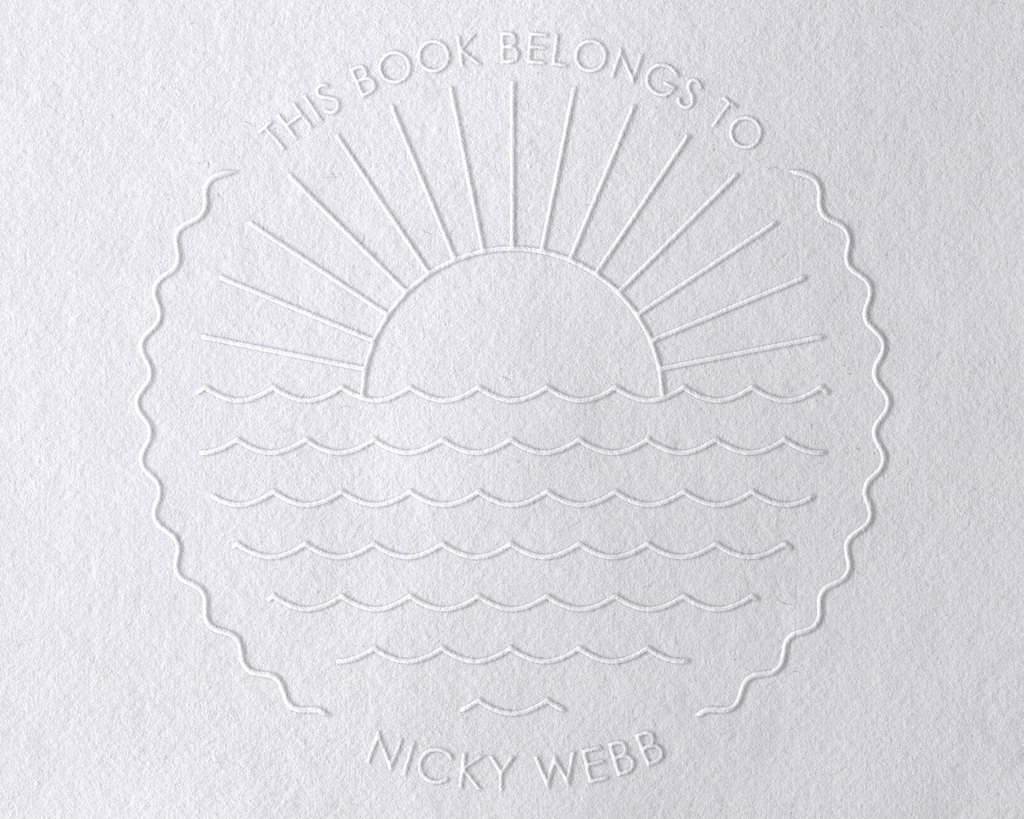 Beach Personalized Book Embosser - JL-BEACH4