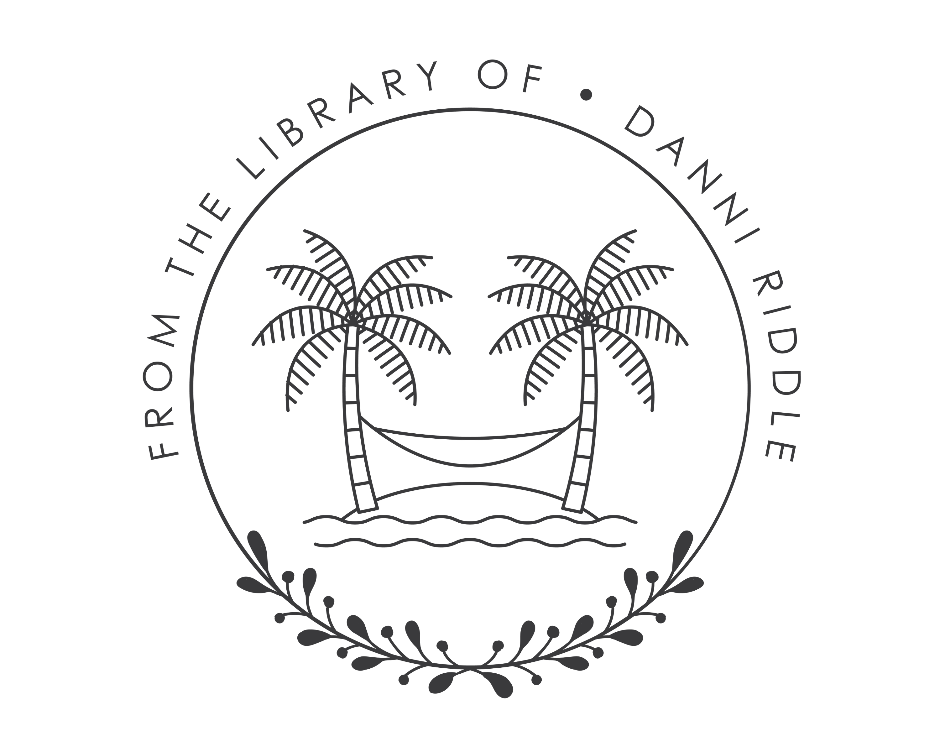 Personalized Book Self Ink Stamp - JL-BEACH5