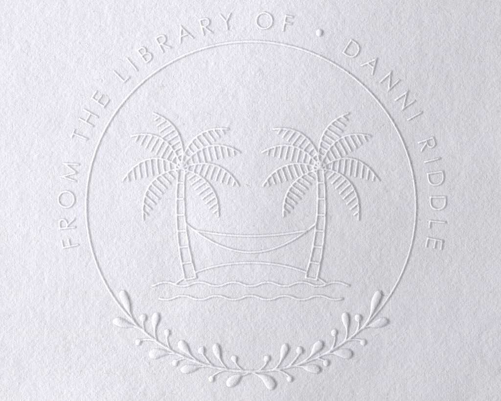 Beach Personalized Book Embosser - JL-BEACH5