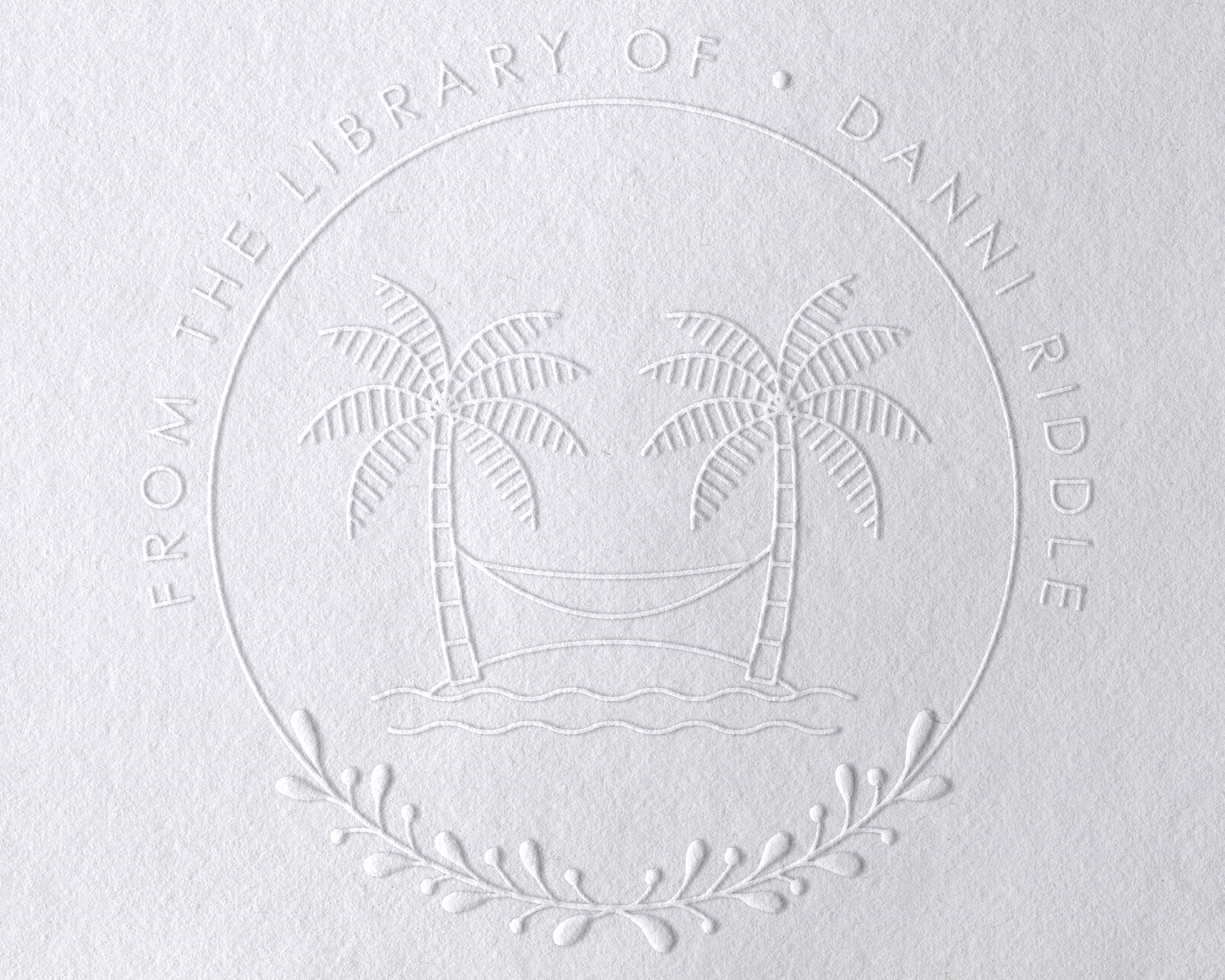 Beach Personalized Book Embosser - JL-BEACH5