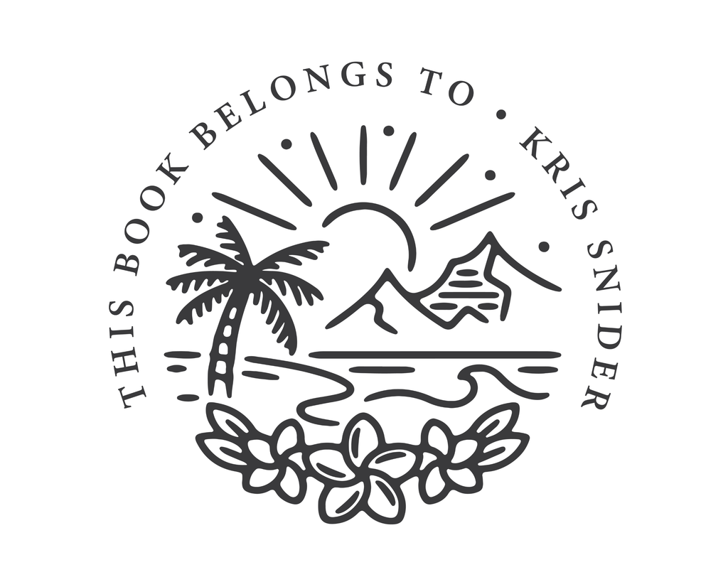 Personalized Book Self Ink Stamp - JL-BEACH7