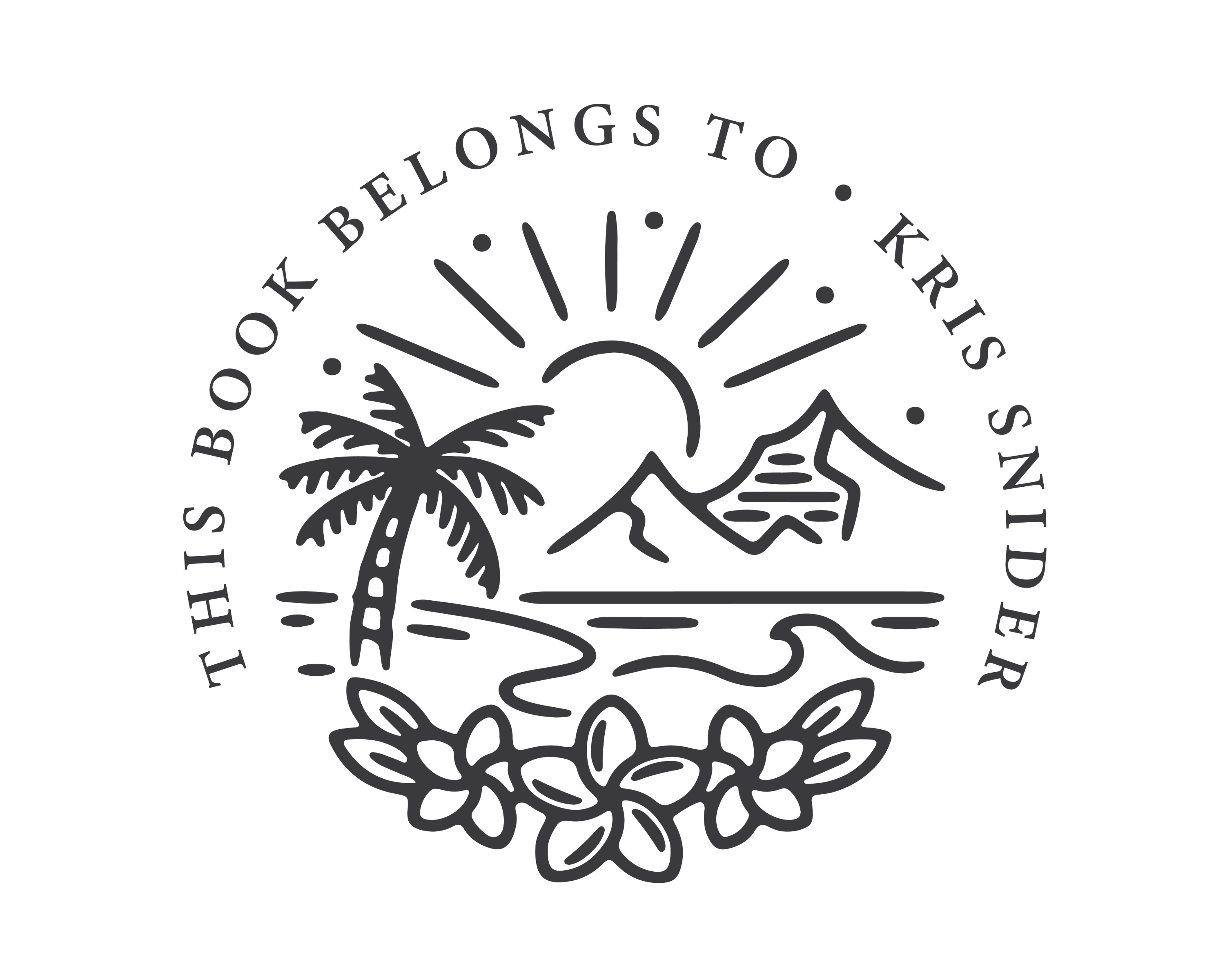 Personalized Book Self Ink Stamp - JL-BEACH7