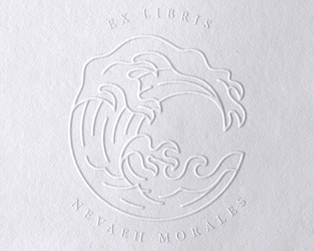 Beach Personalized Book Embosser - JL-BEACH9