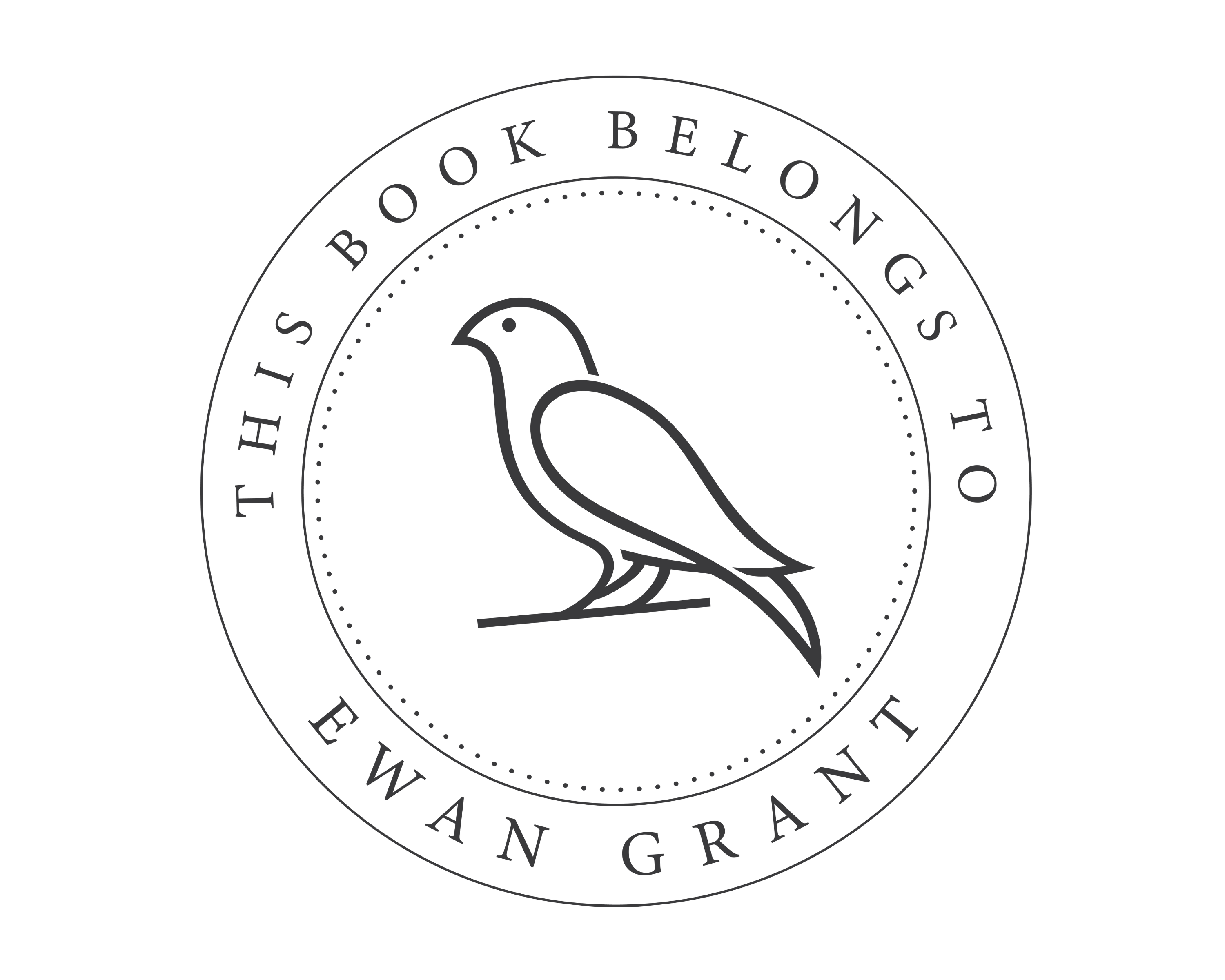 Personalized Book Wooden Handle Stamp - JL-BIRD1