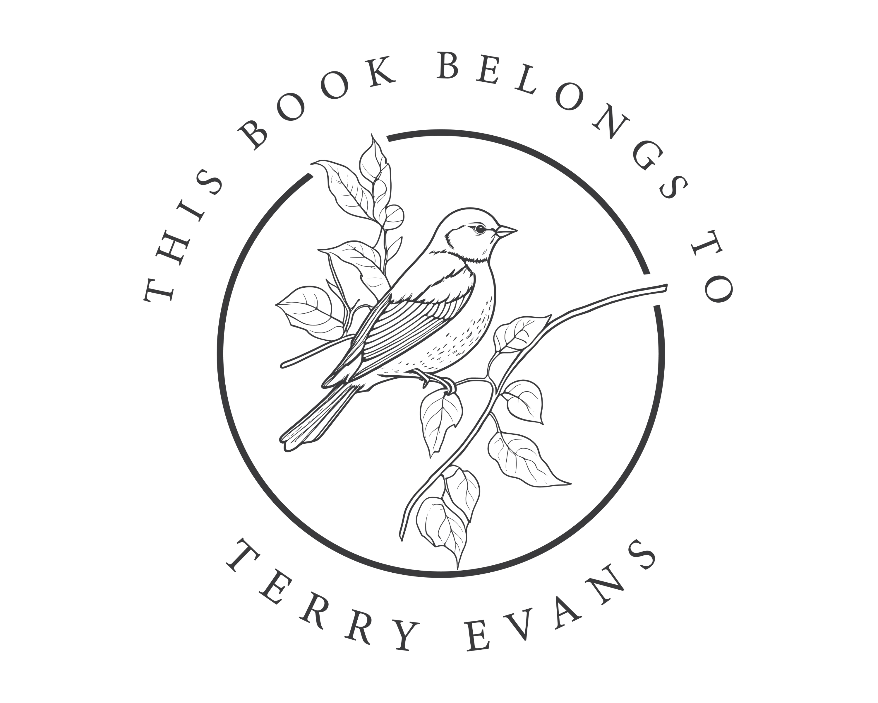 Personalized Book Wooden Handle Stamp - JL-BIRD4