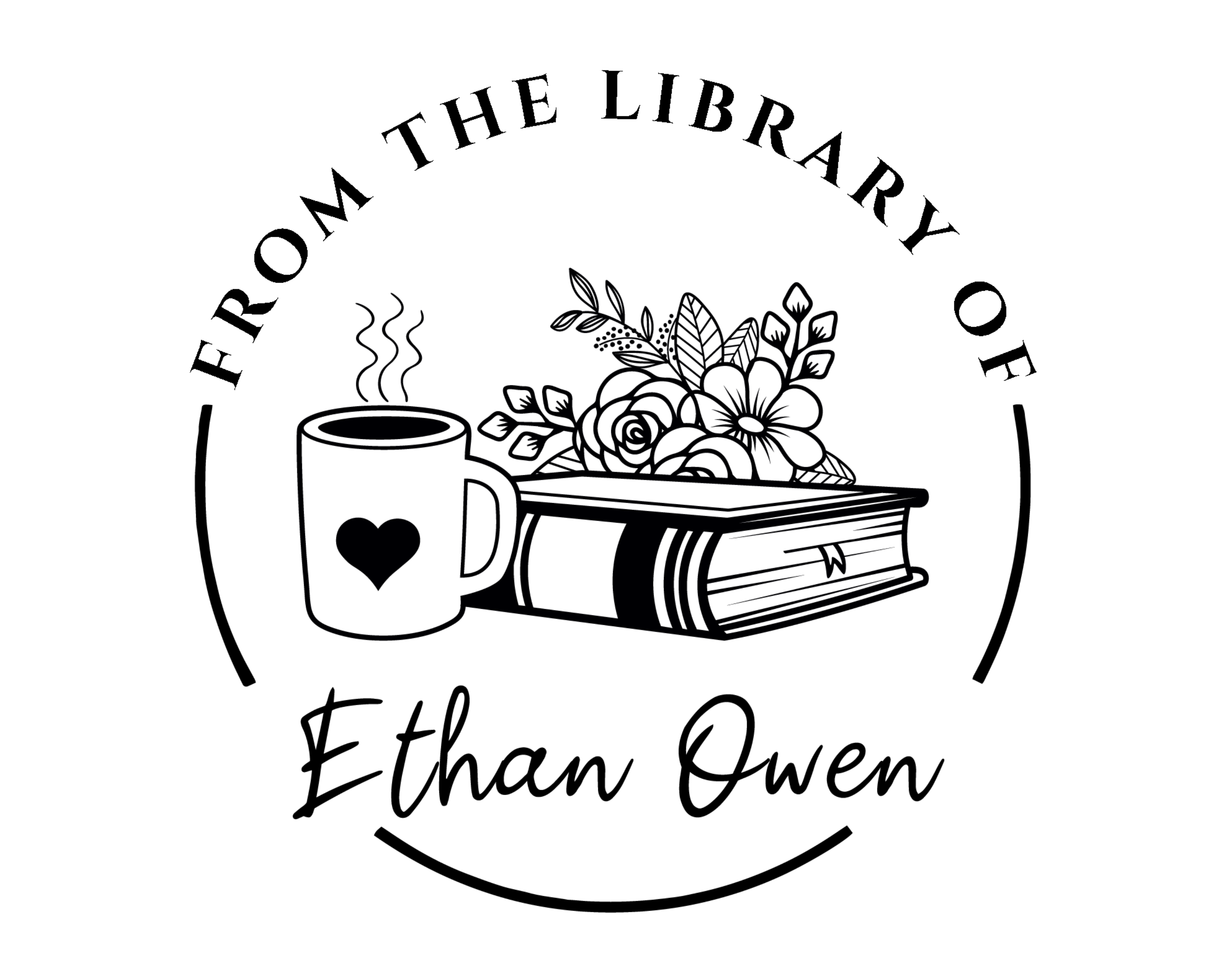 Personalized Book Wooden Handle Stamp - JL-Book10