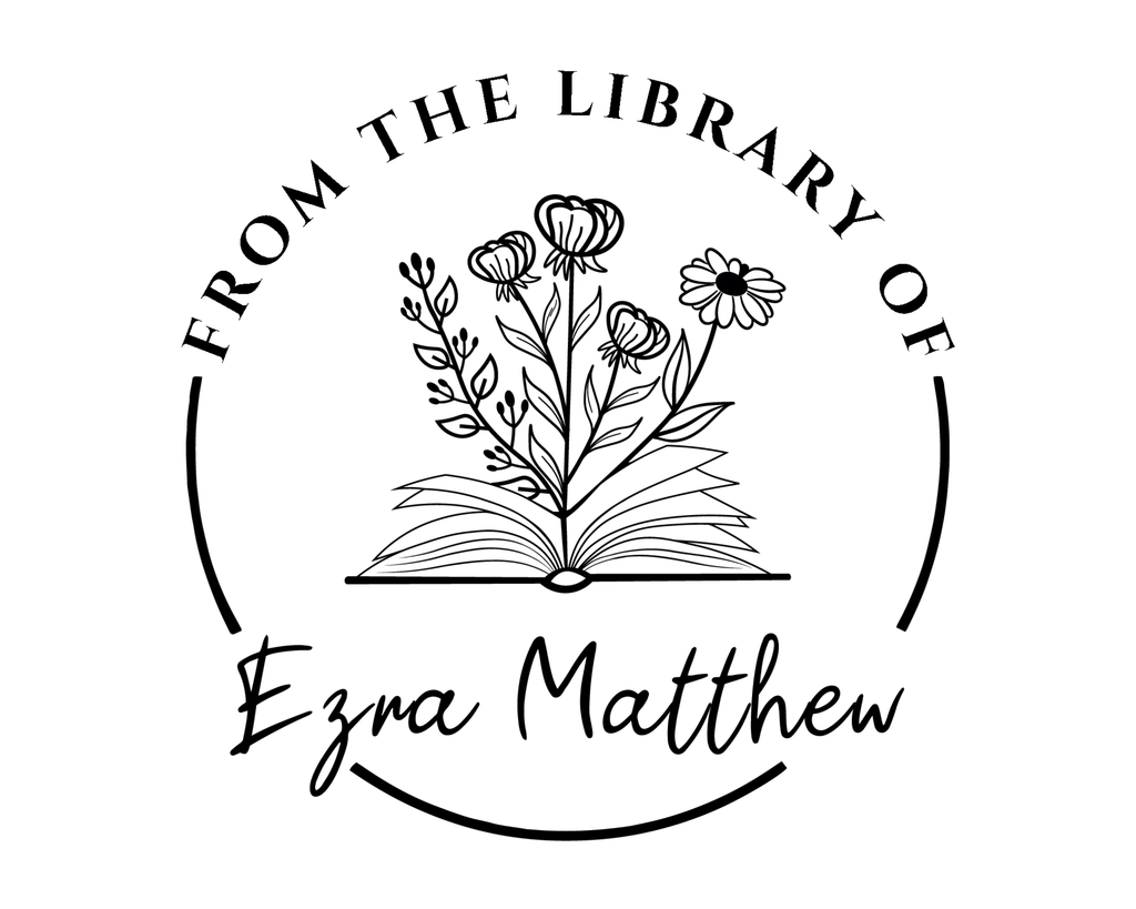 Personalized Book Stamp Wood Handle - JL-Book17