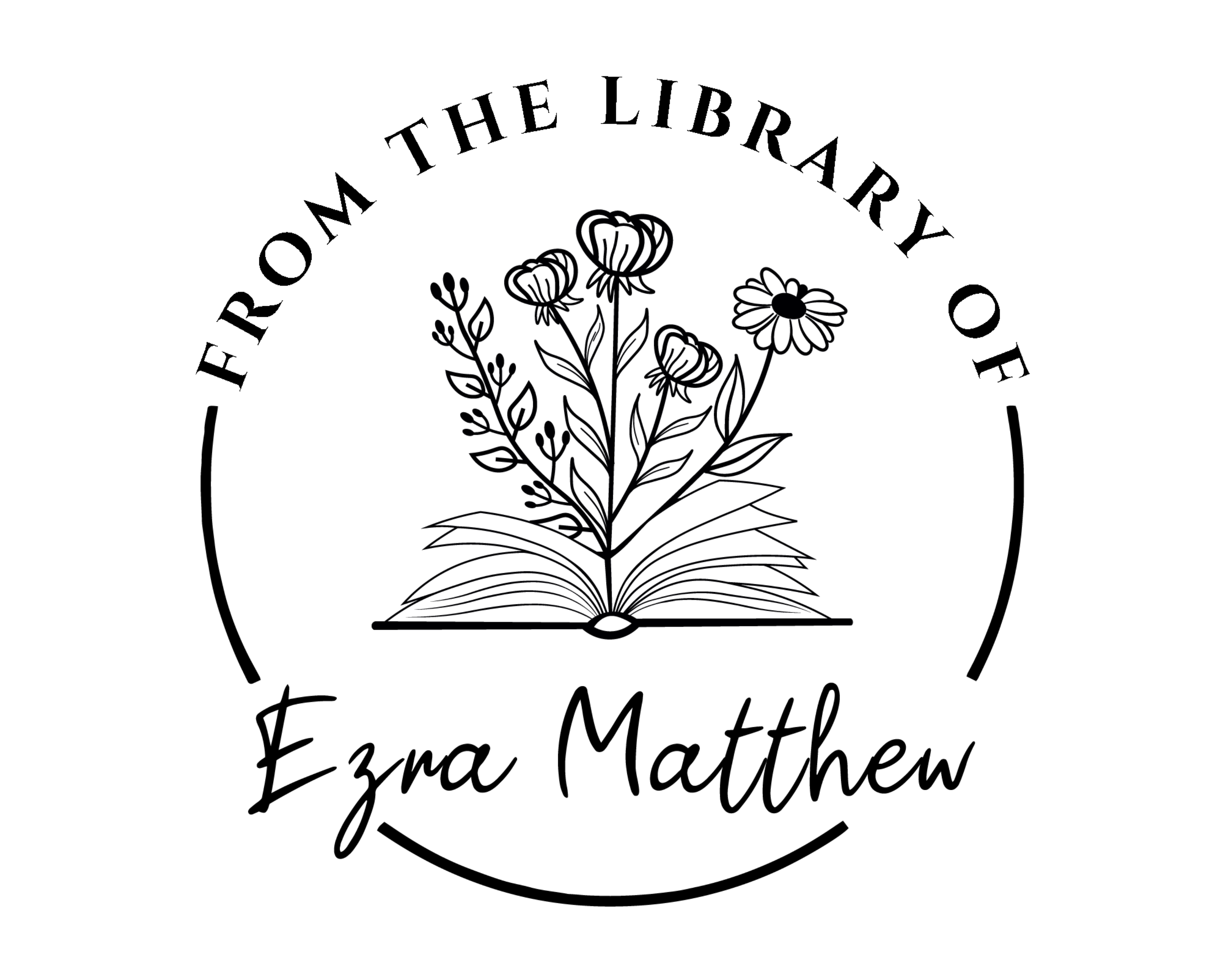 Personalized Book Stamp Wood Handle - JL-Book17