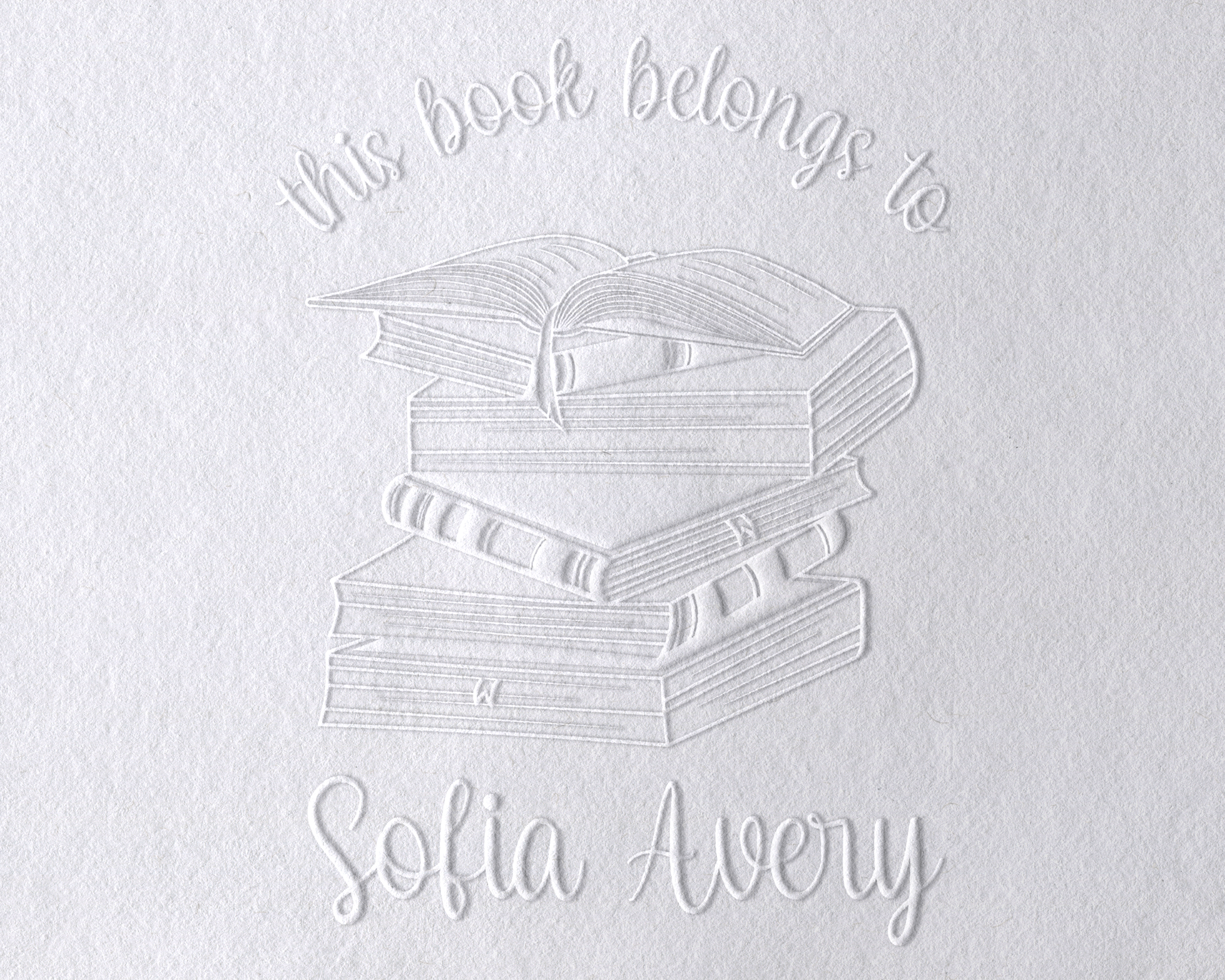 Floral Book Personalized Book Embosser - JL-Book27