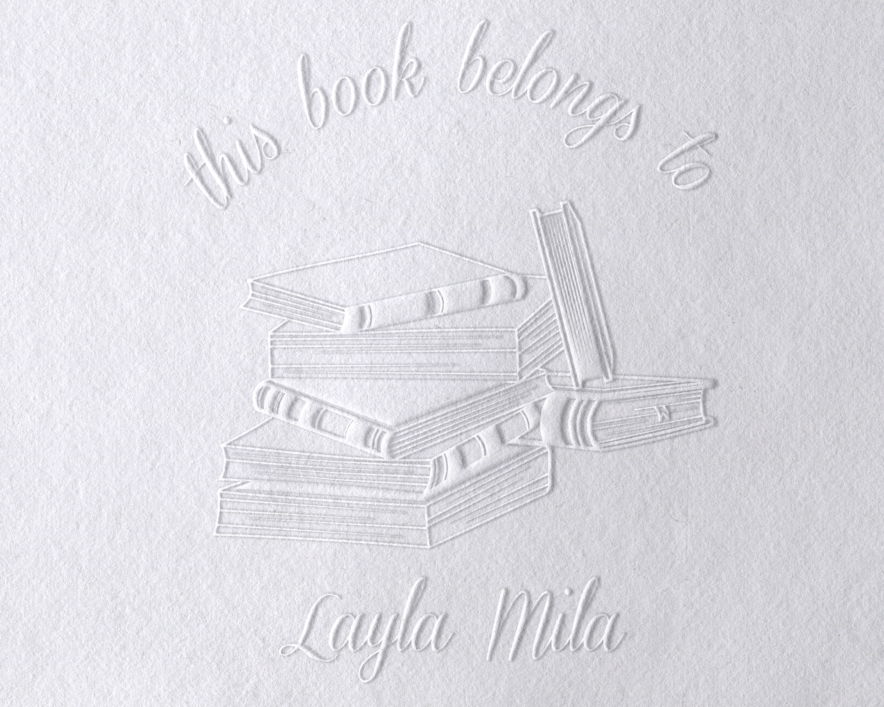 Floral Book Personalized Book Embosser - JL-Book28