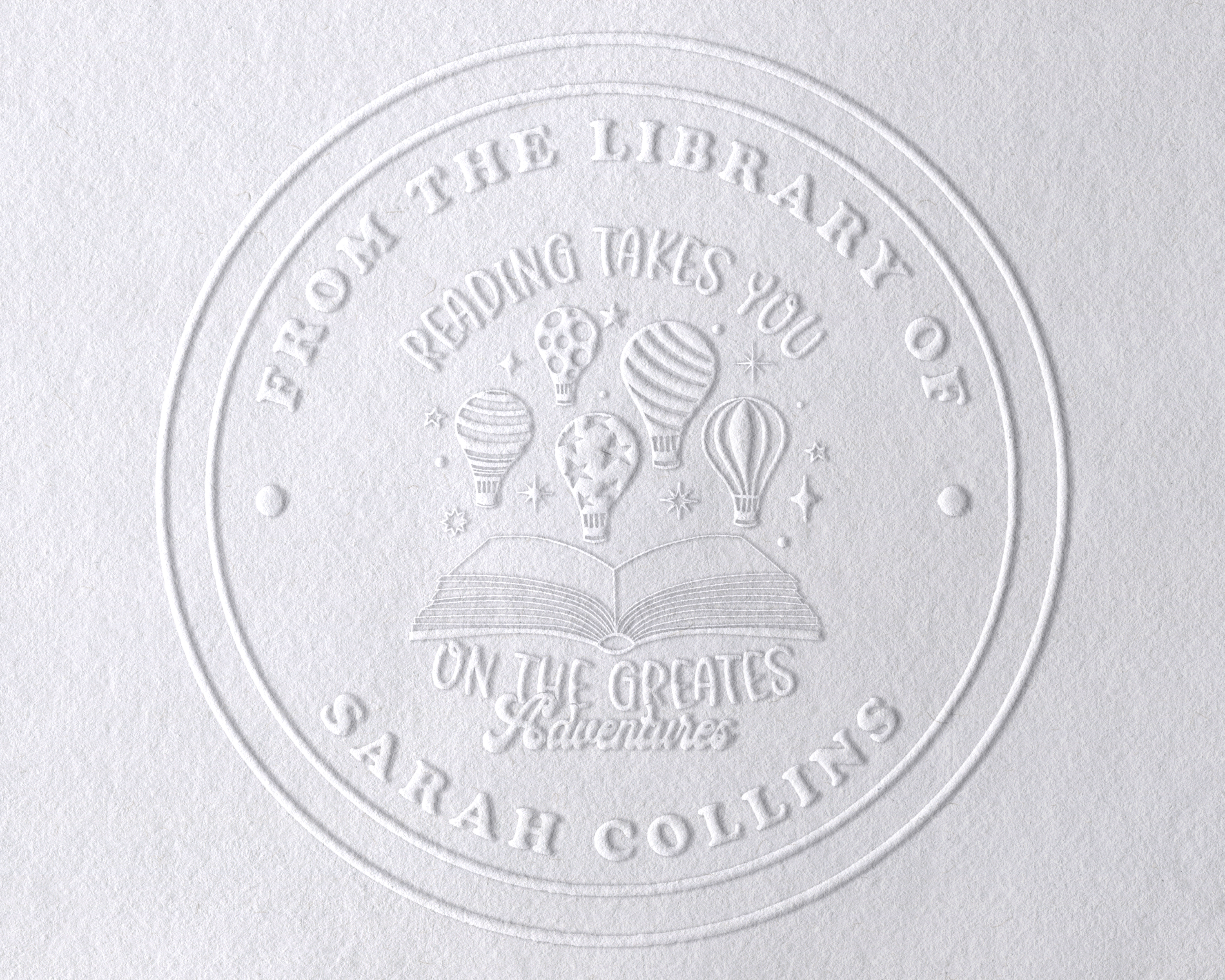 Floral Book Personalized Book Embosser - JL-Book4