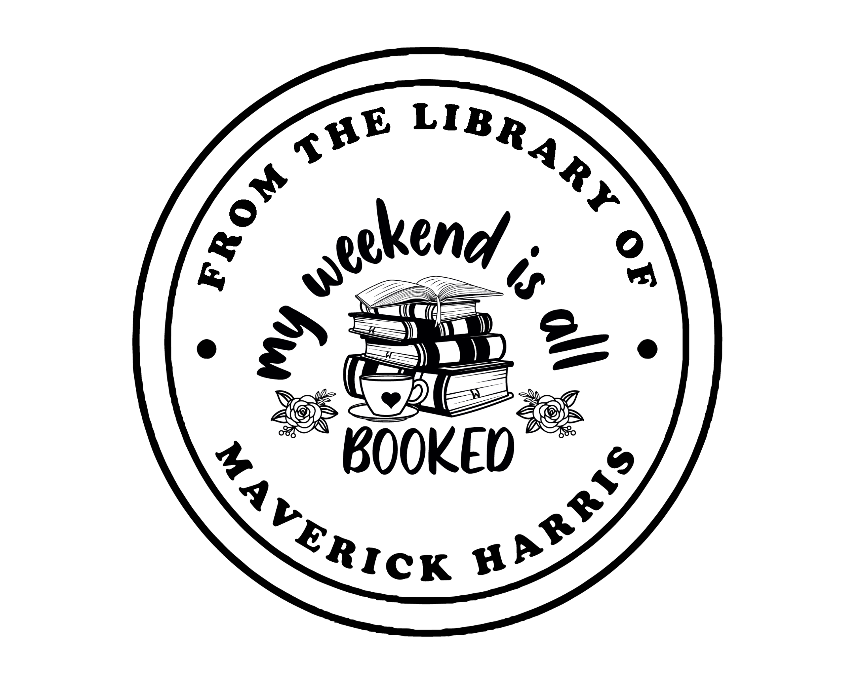 Personalized Book Wooden Handle Stamp - JL-Book60