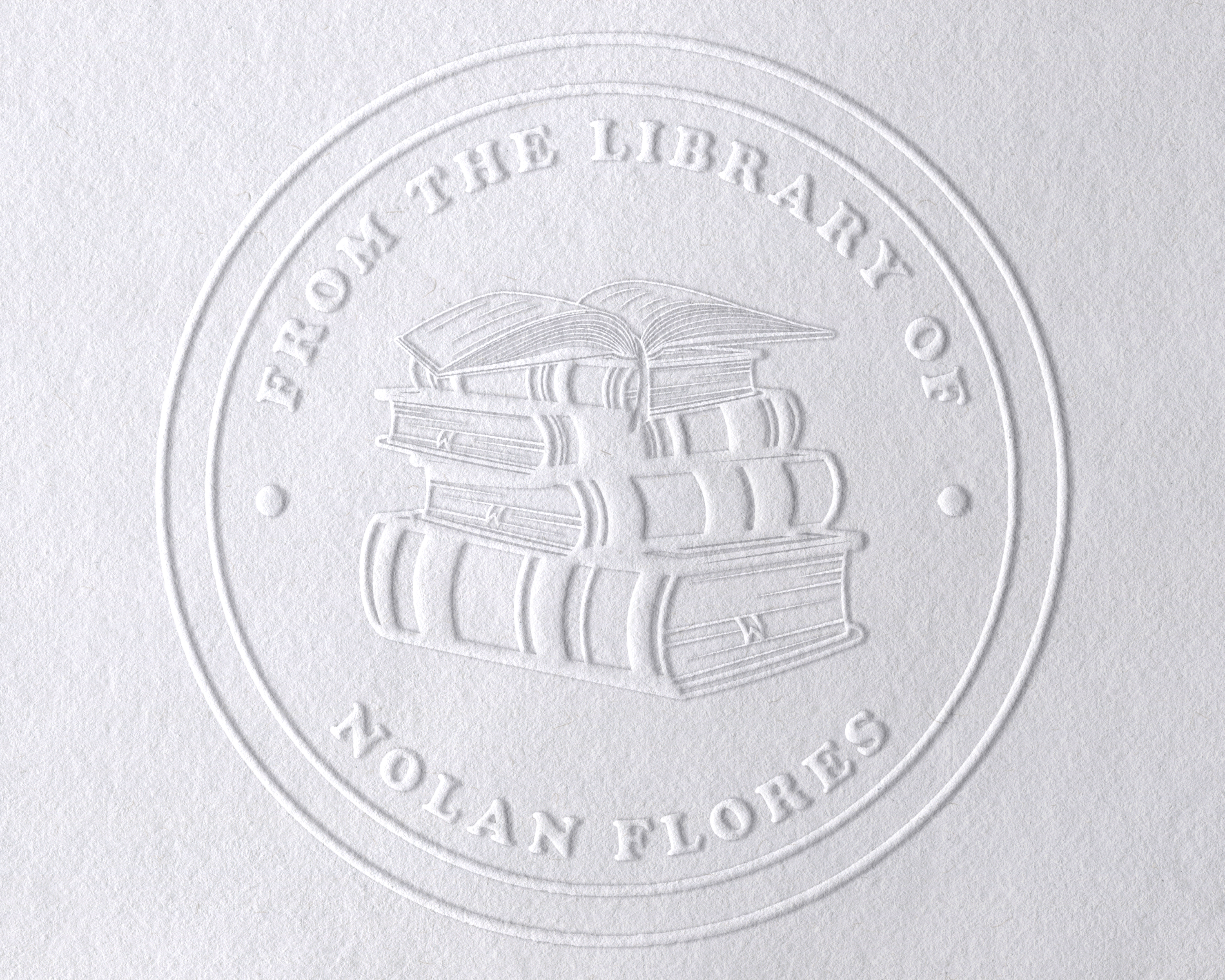 Floral Book Personalized Book Embosser - JL-Book67