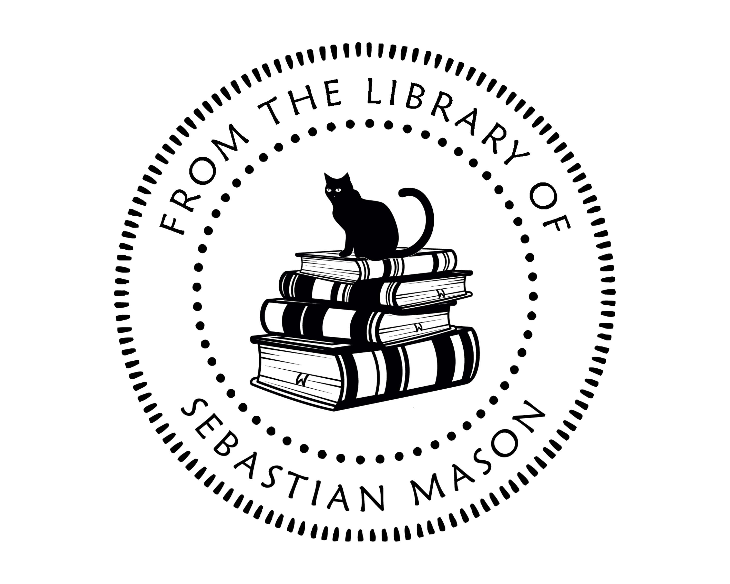 Personalized Book Self Ink Stamp - JL-Book9