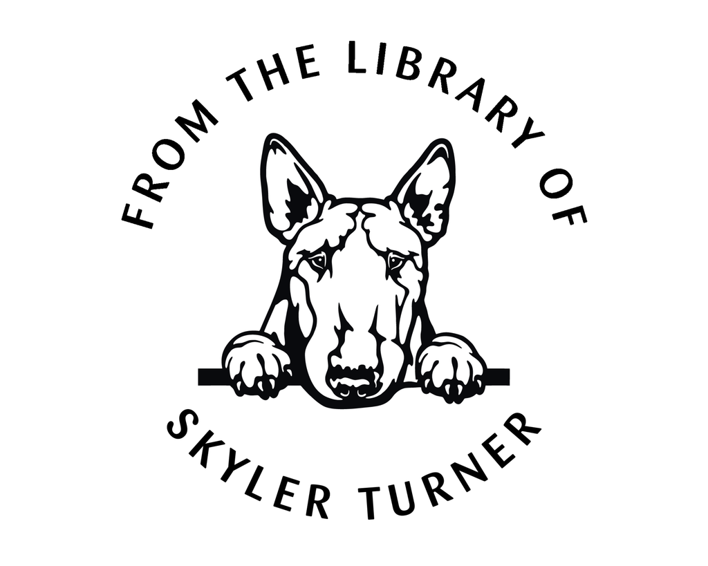 Personalized Book Wooden Handle Stamp - JL-DOG1-BullTerrier