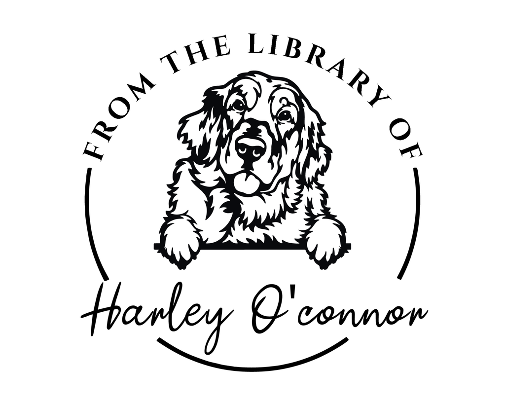 Personalized Book Wooden Handle Stamp - JL-DOG10-GoldenRetriever