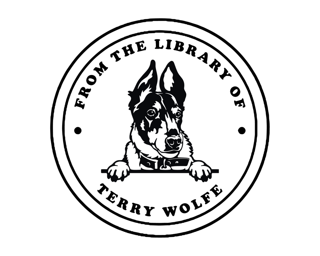 Personalized Book Wooden Handle Stamp - JL-DOG11-FoxTerrier