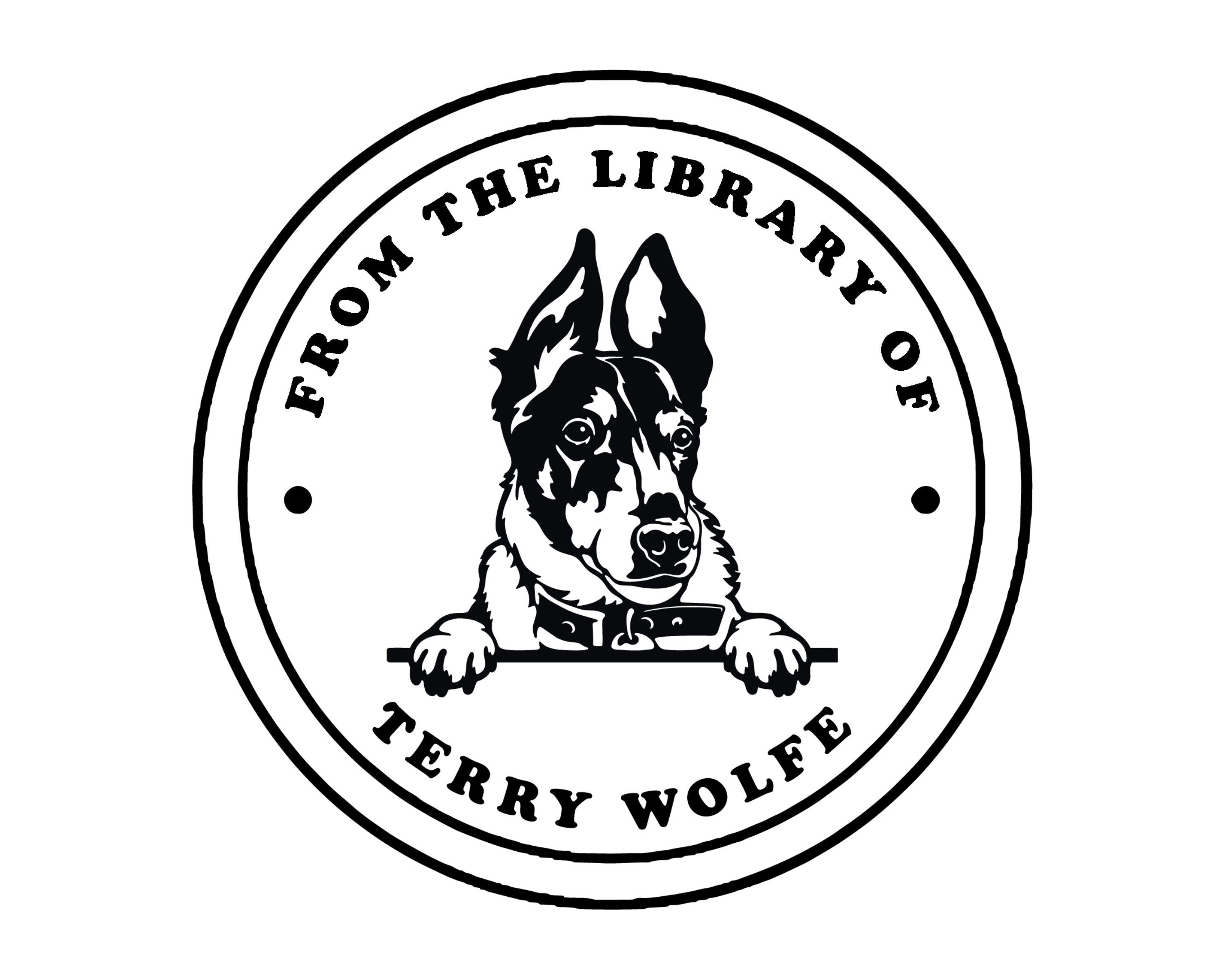 Personalized Book Wooden Handle Stamp - JL-DOG11-FoxTerrier