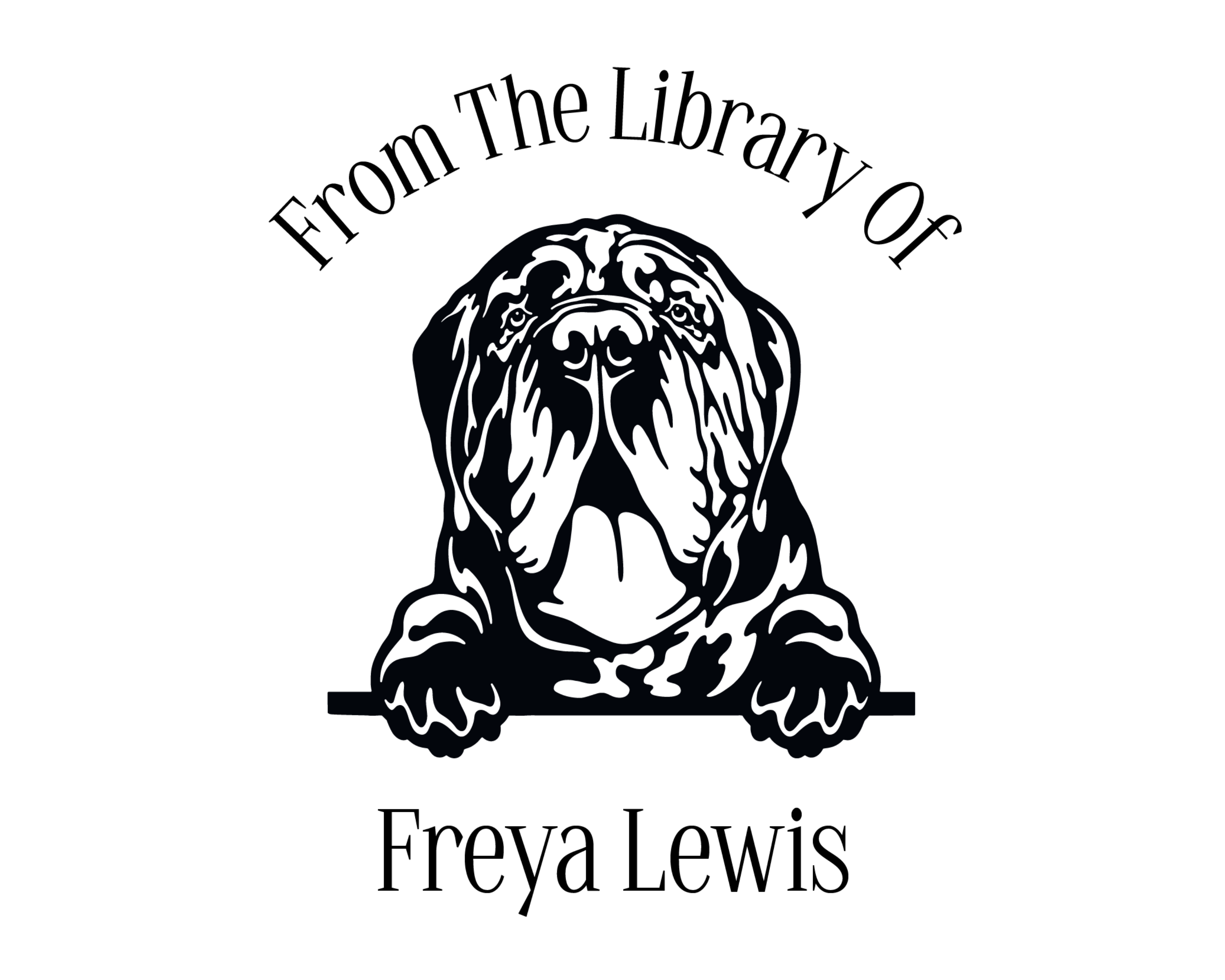 Personalized Book Wooden Handle Stamp - JL-DOG12-NeapolitanMastiff