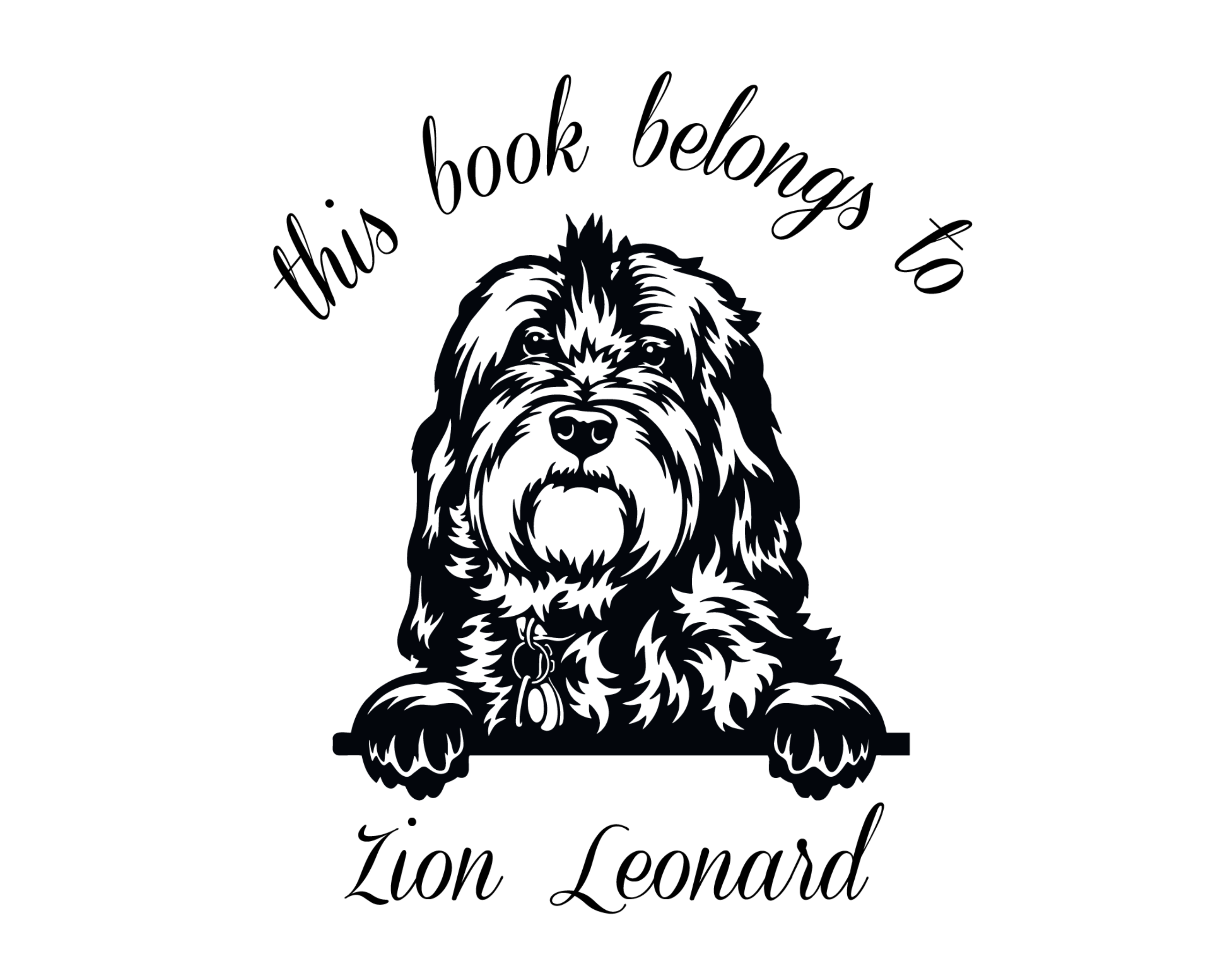 Personalized Book Wooden Handle Stamp - JL-DOG21