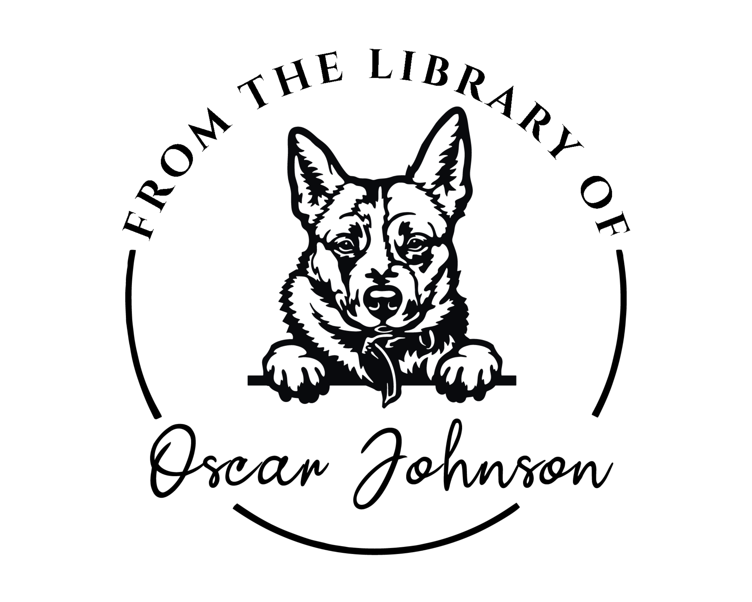 Personalized Book Self Ink Stamp - JL-DOG24-AustralianShepherdDogHealer