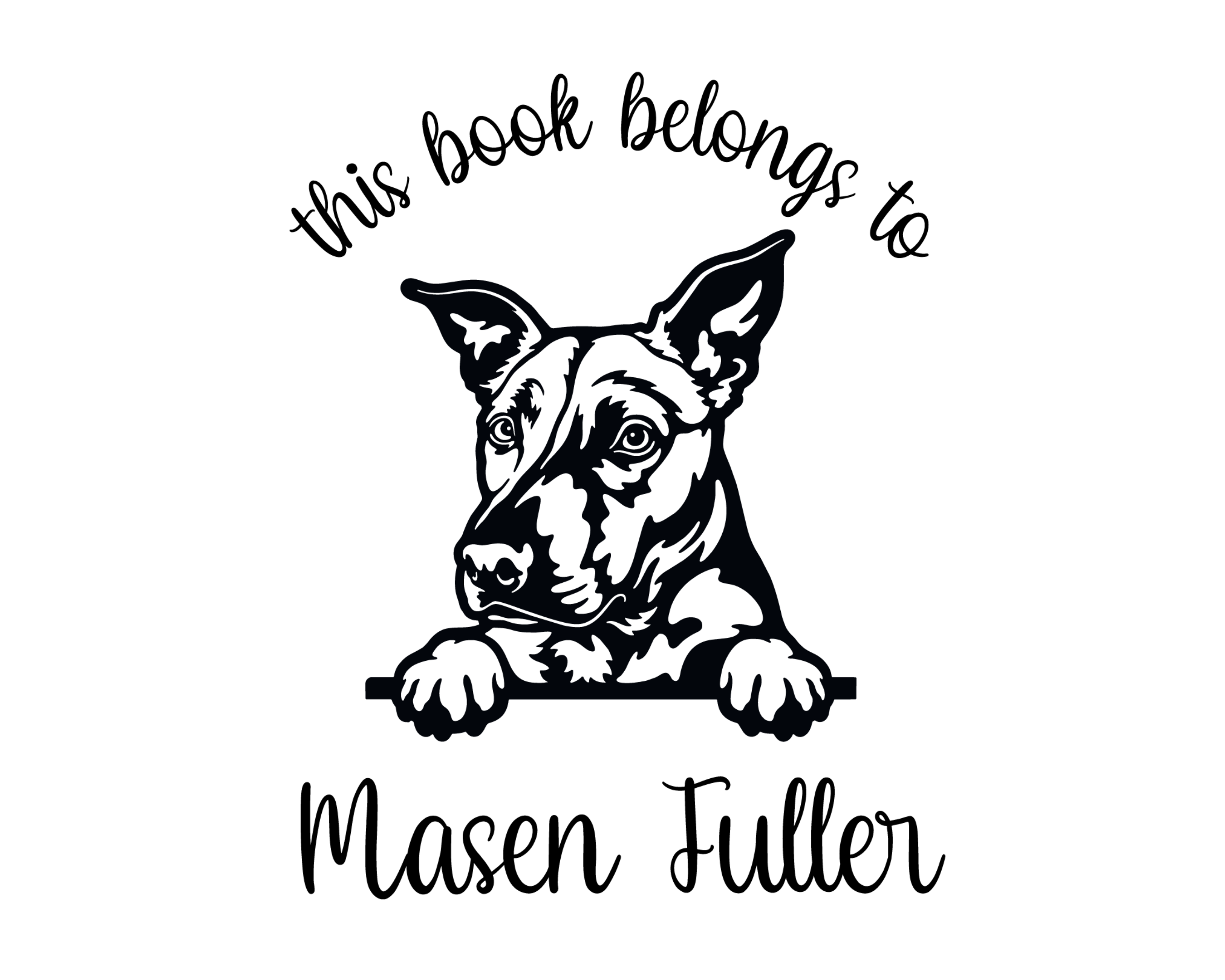 Personalized Book Wooden Handle Stamp - JL-DOG27-ThaiRidgeback
