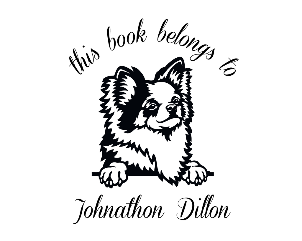 Personalized Book Wooden Handle Stamp - JL-DOG28-Chihuahua