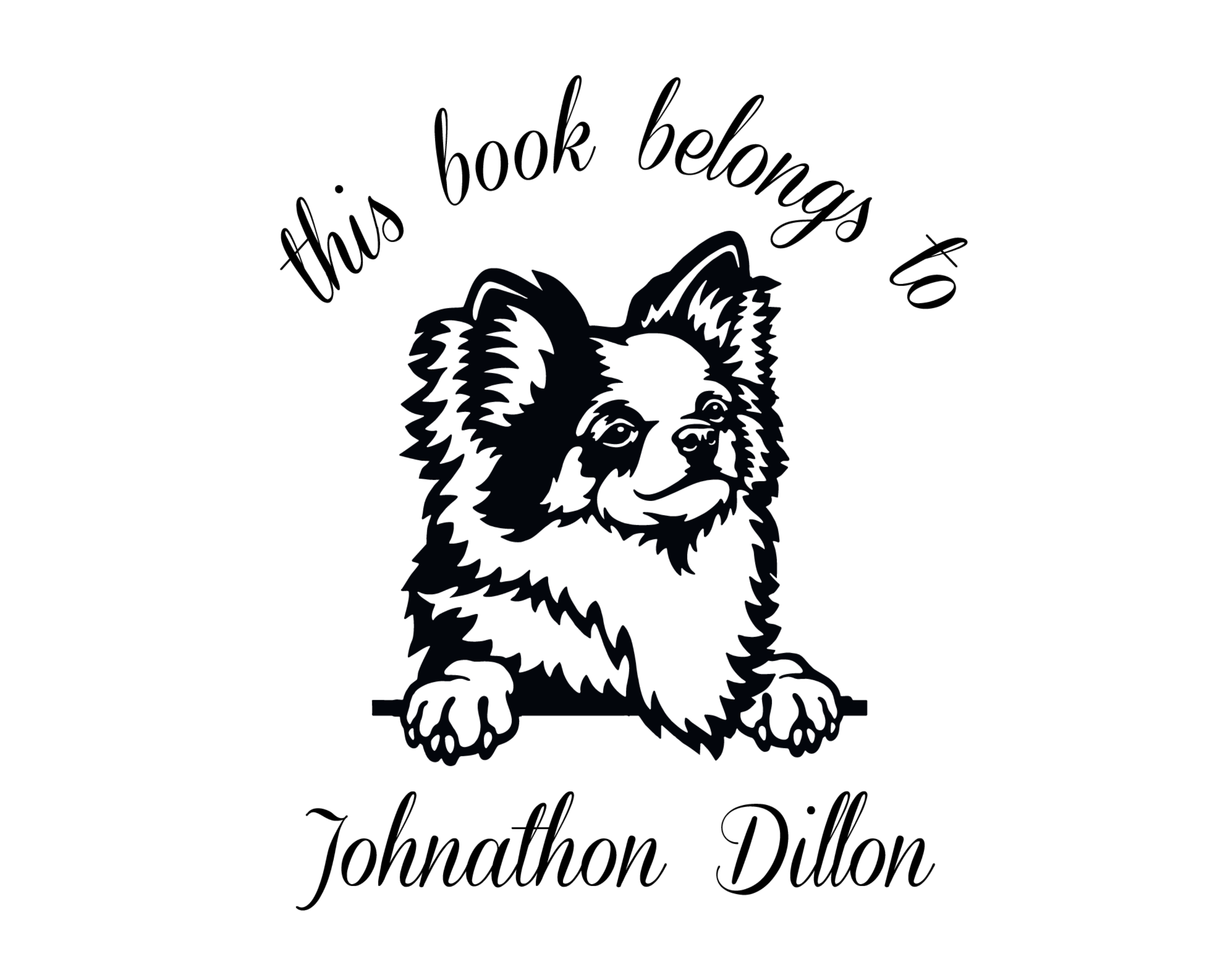 Personalized Book Wooden Handle Stamp - JL-DOG28-Chihuahua