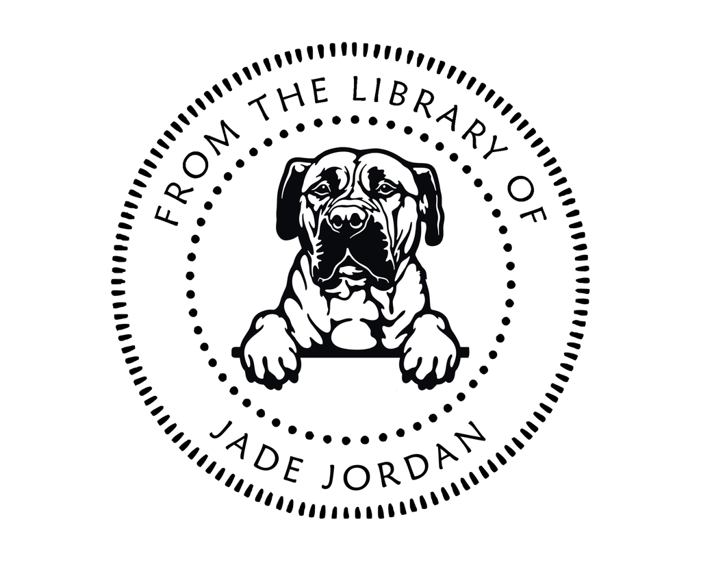 Personalized Book Self Ink Stamp - JL-DOG30-TosaInu