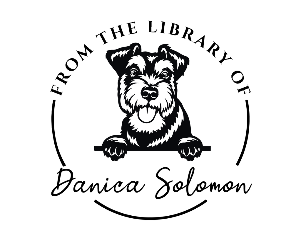 Personalized Book Wooden Handle Stamp - JL-DOG38-SchnauzerDog