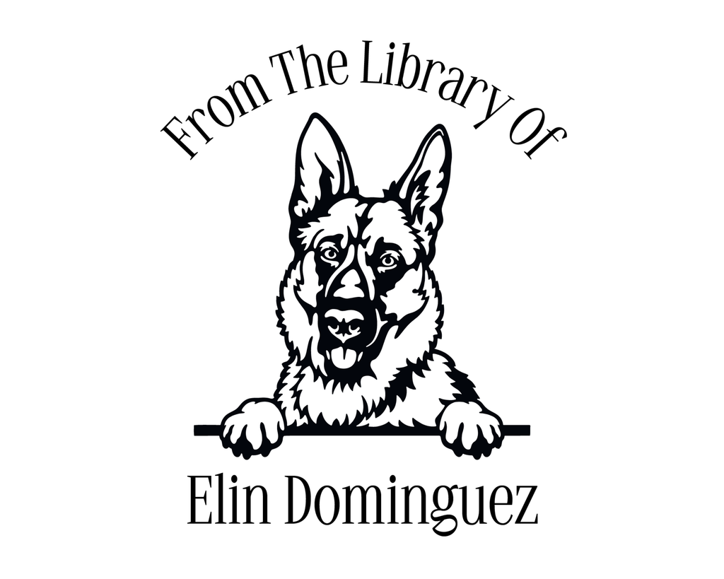 Personalized Book Wooden Handle Stamp - JL-DOG40-GermanShepherd