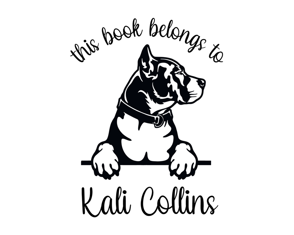 Personalized Book Self Ink Stamp - JL-DOG41-AmericanStaffordshireTerrier