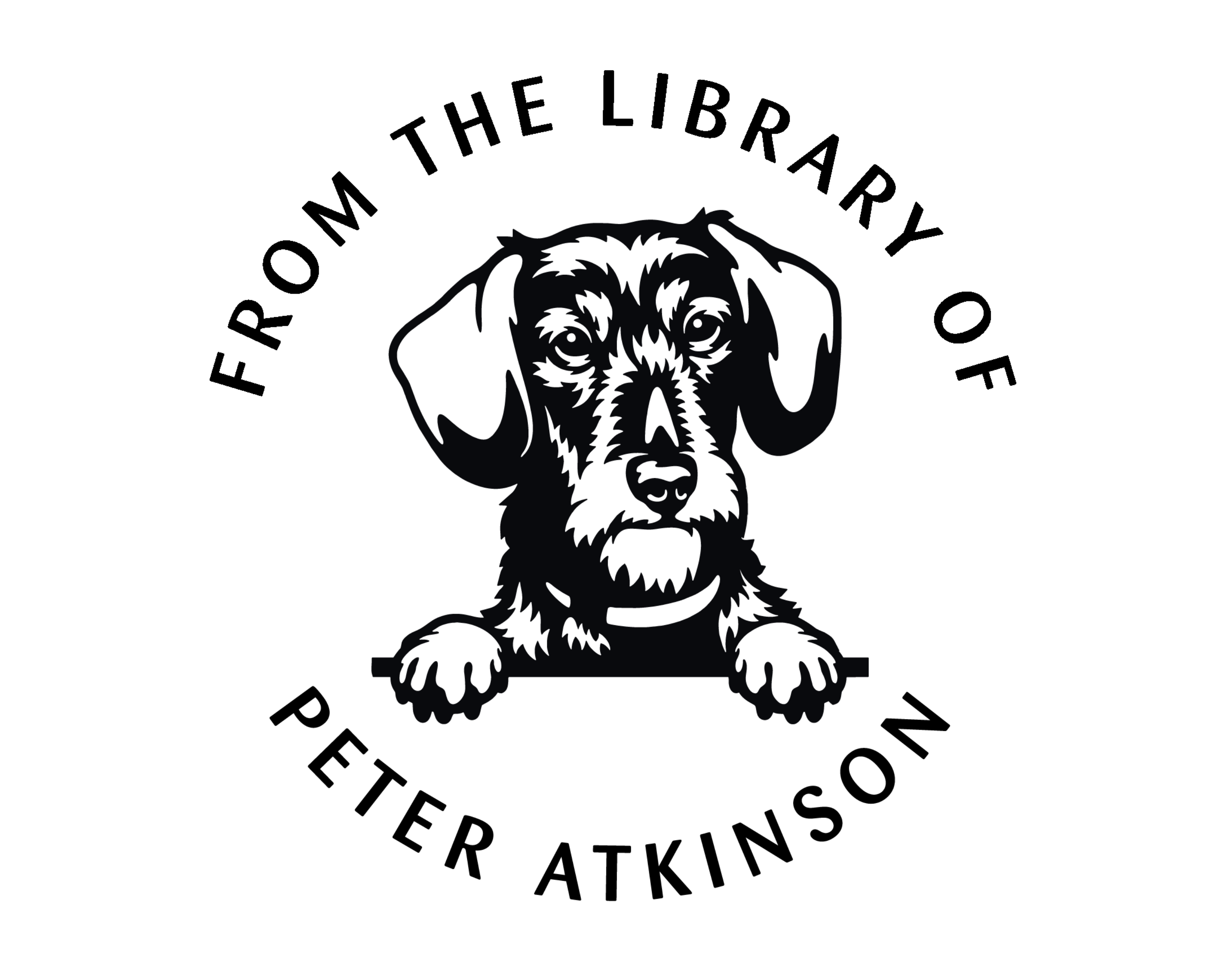 Personalized Book Self Ink Stamp - JL-DOG43-WiteHairedDashshund